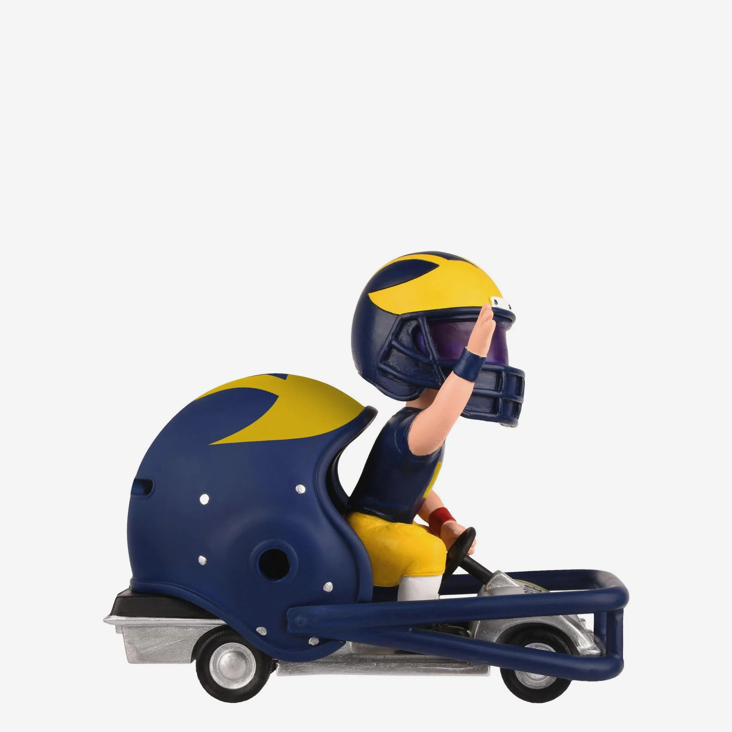 Michigan Wolverines Helmet Cart Mascot Bobblehead - Image 2