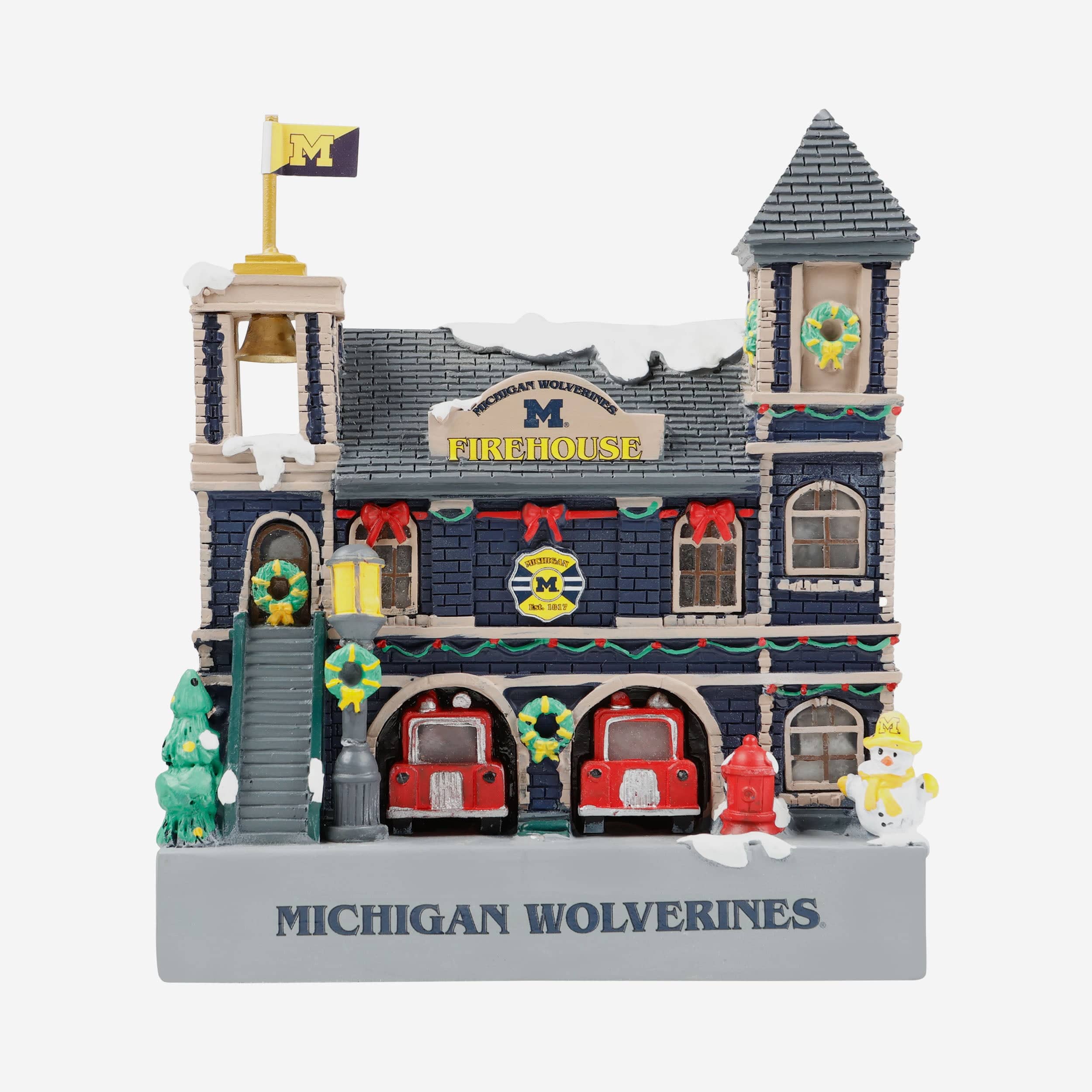Michigan Wolverines Light Up Resin Team Firehouse