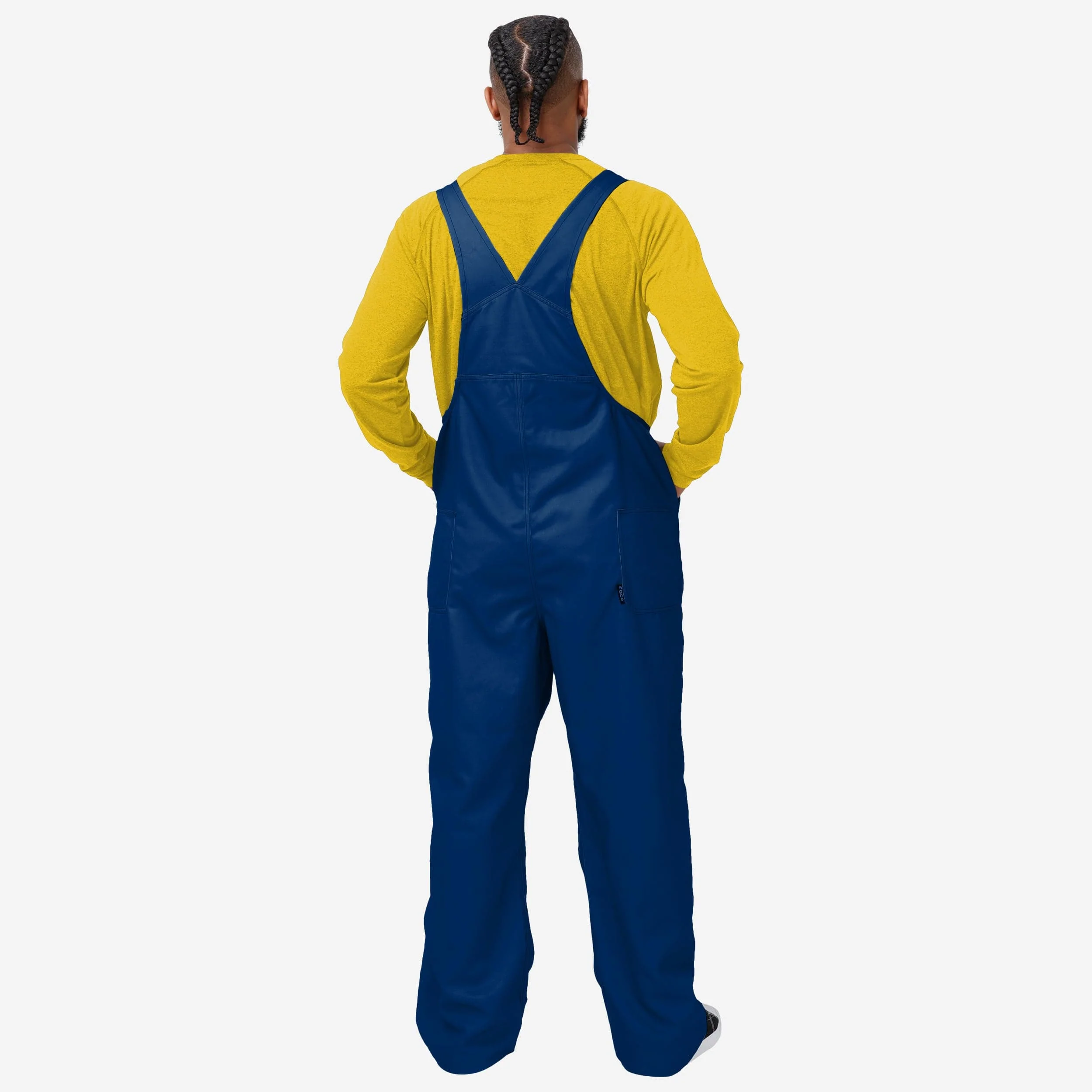 Michigan Wolverines Mens Big Logo Bib Overalls - Image 2