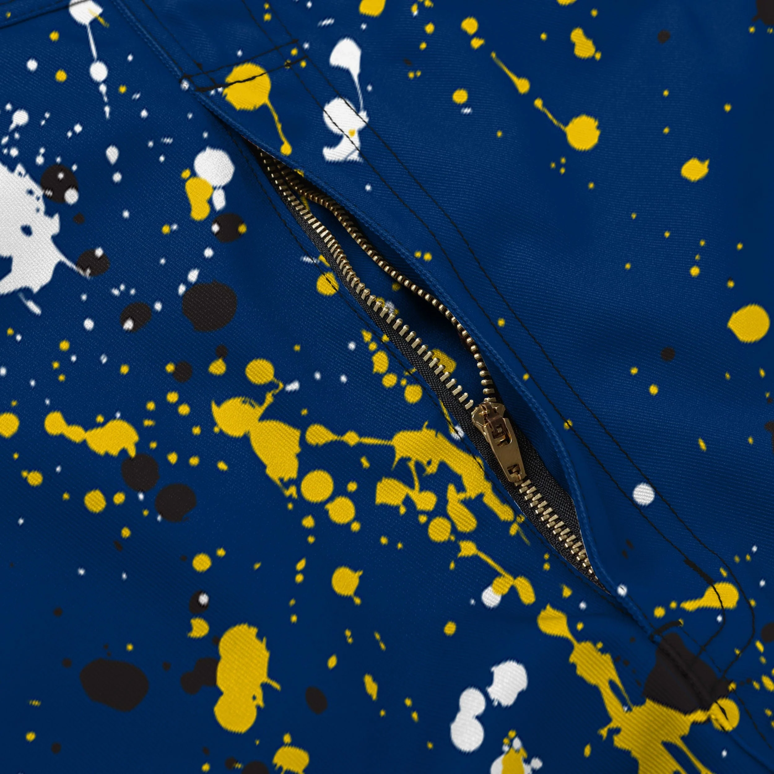 Michigan Wolverines Mens Paint Splatter Bib Overalls - Image 6