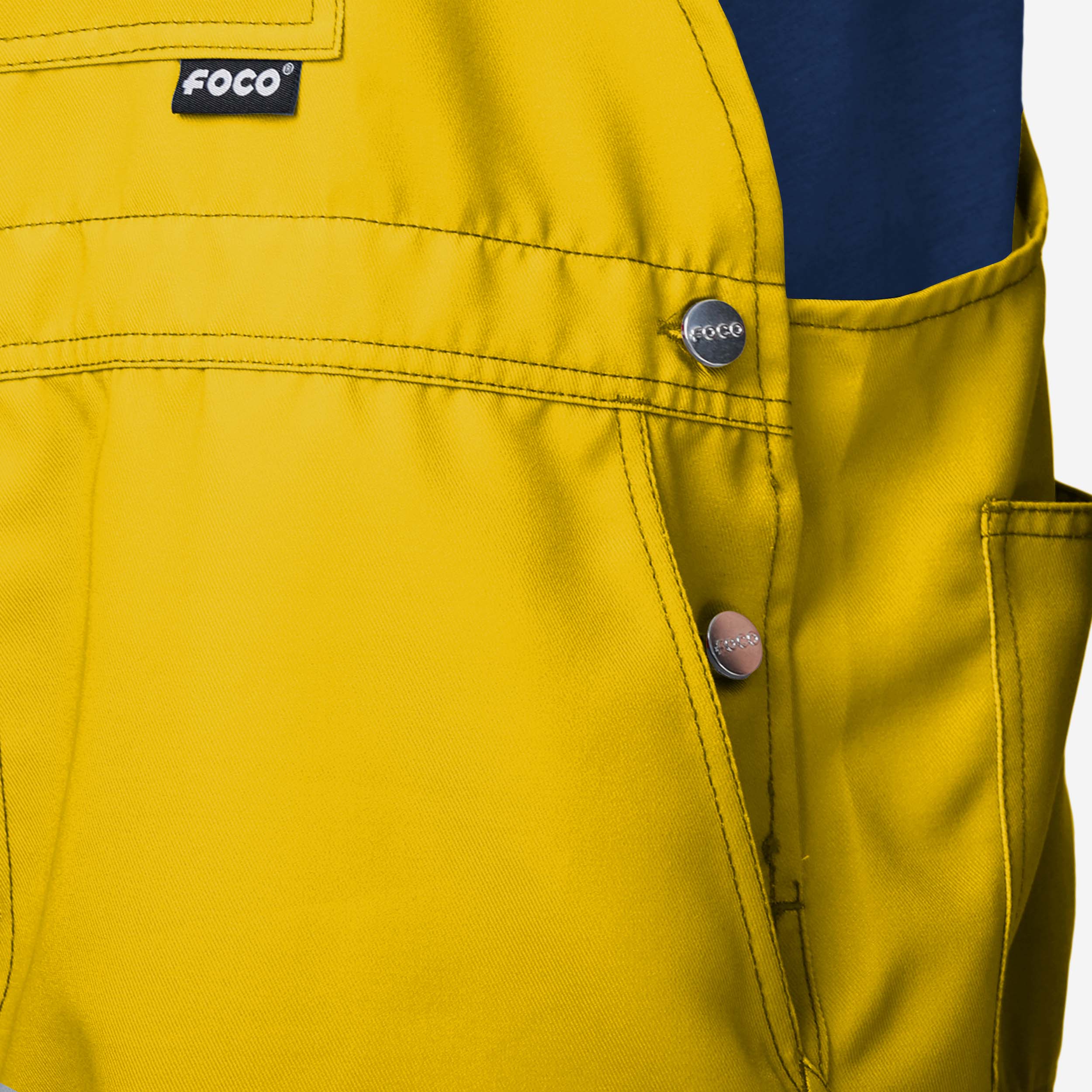 Michigan Wolverines Mens Solid Big Logo Bib Shortalls - Image 4