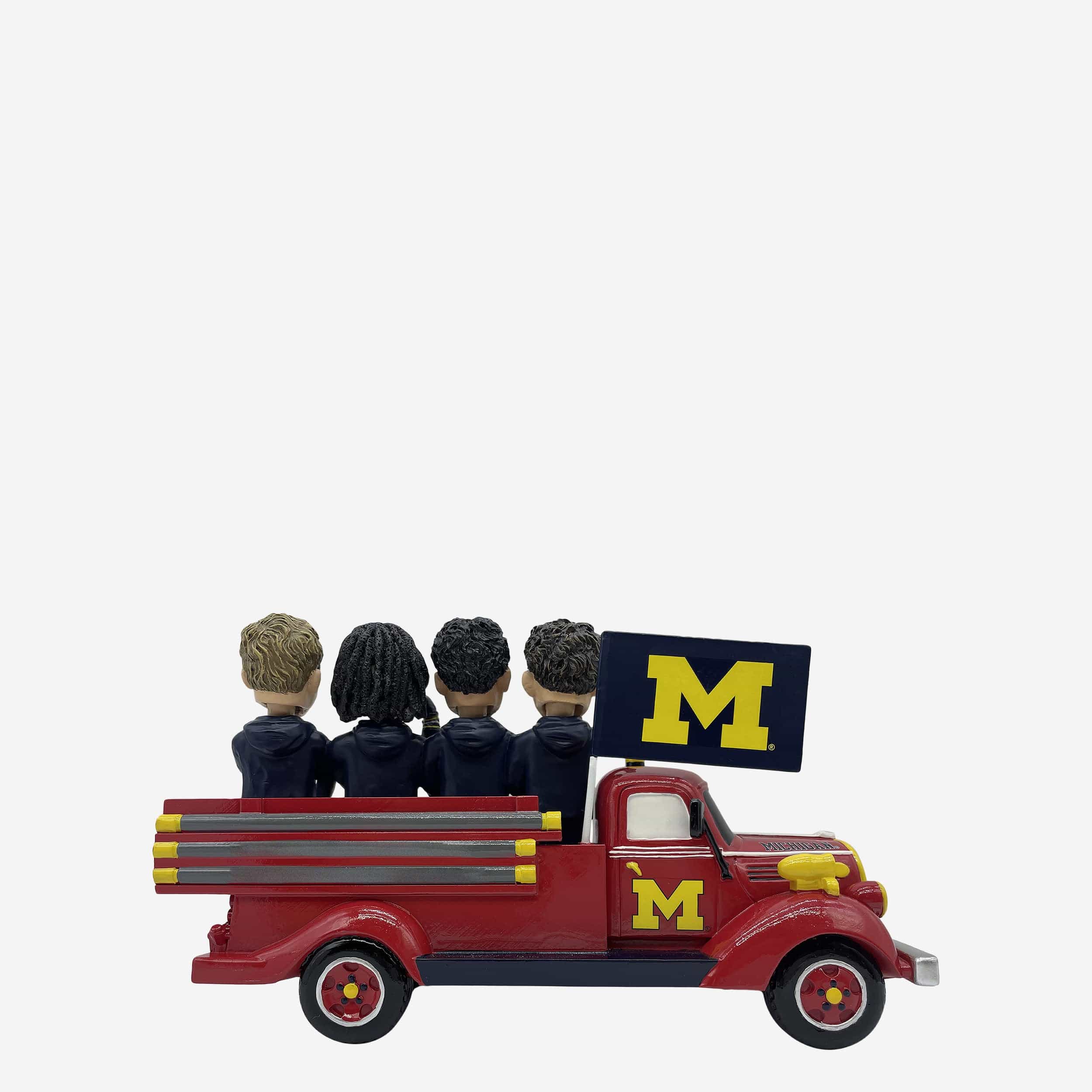 Michigan Wolverines Parade Fire Truck Mini Bobblehead Scene - Image 5