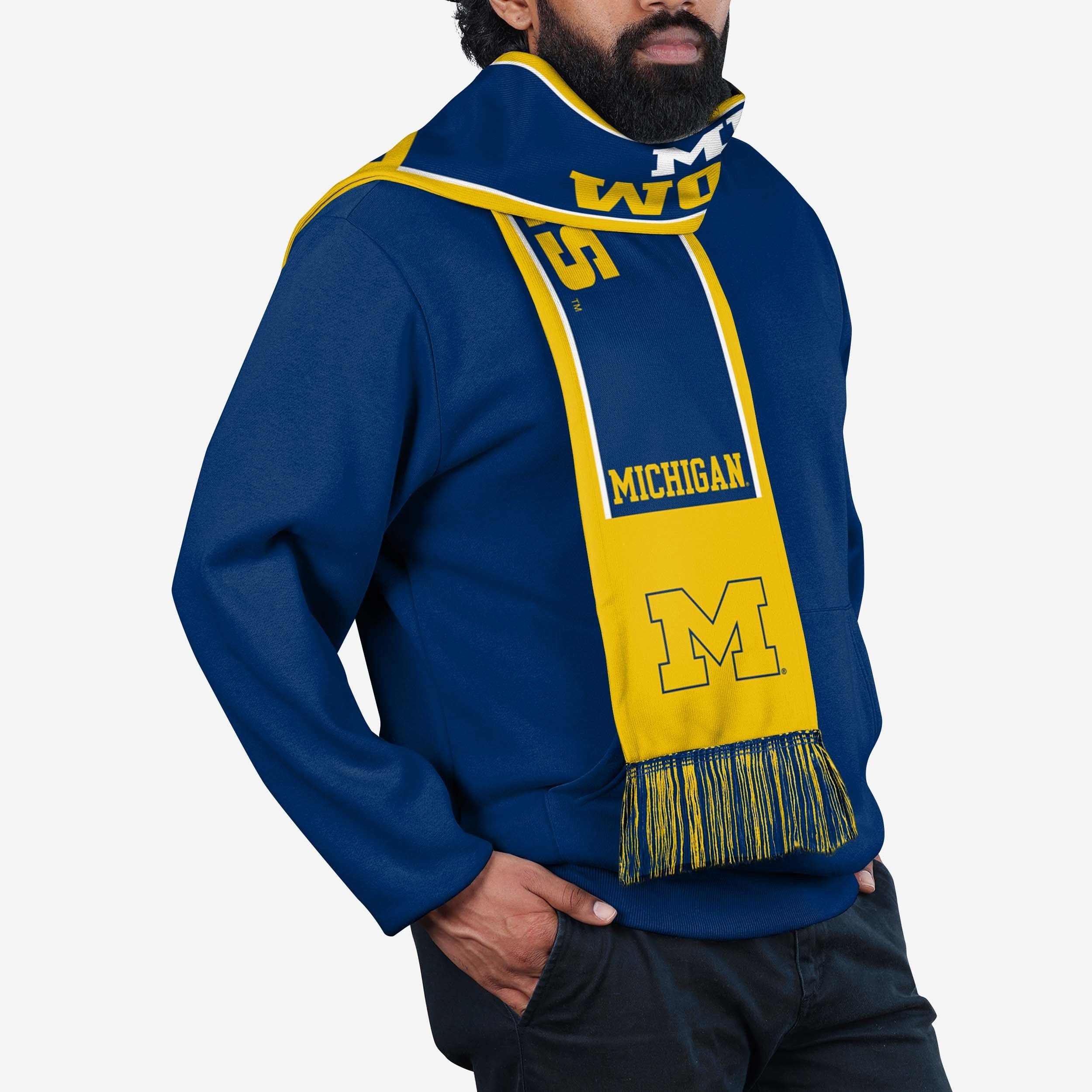 Michigan Wolverines Reversible Thematic Scarf - Image 3