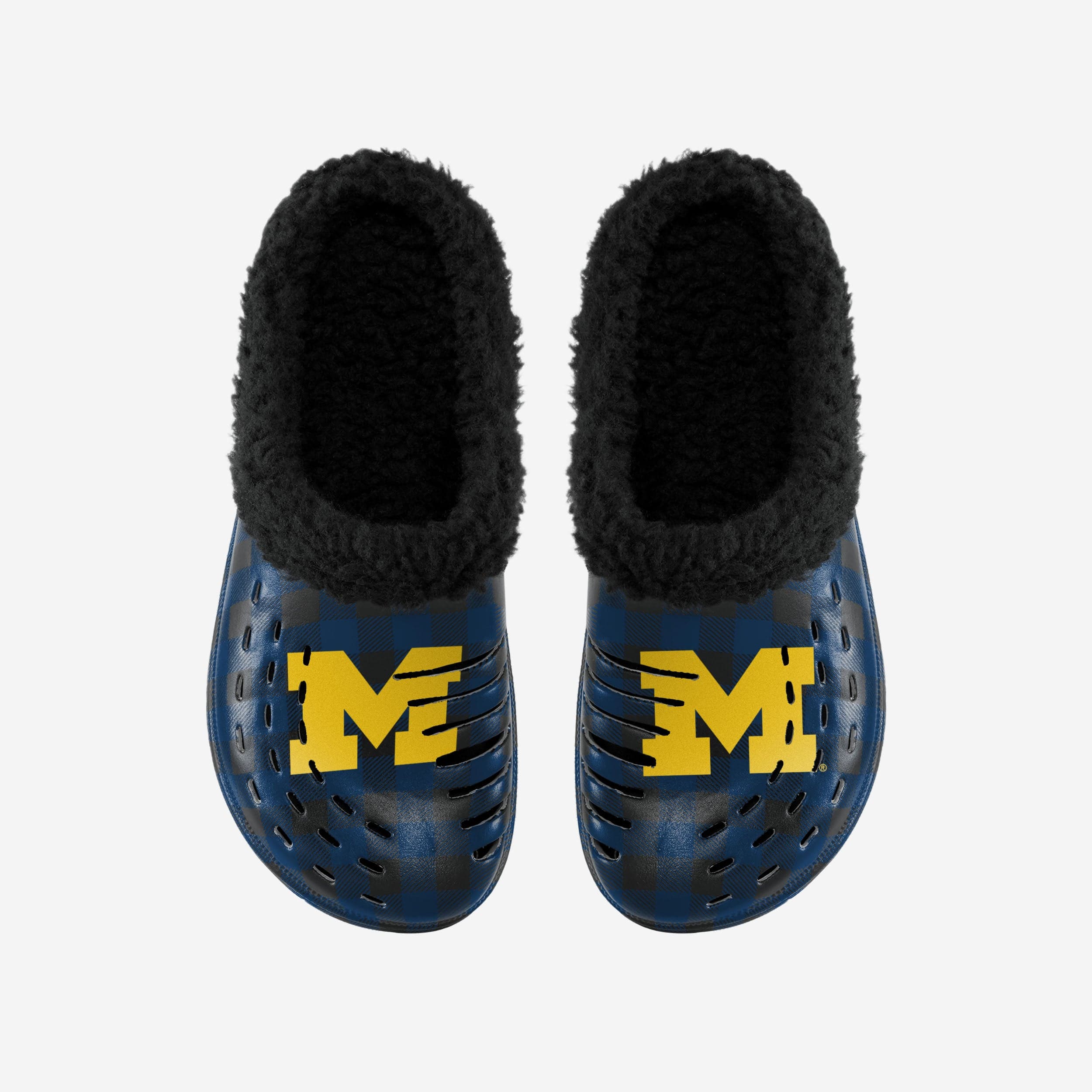 Michigan Wolverines Sherpa Lined Buffalo Check Clog - Image 4