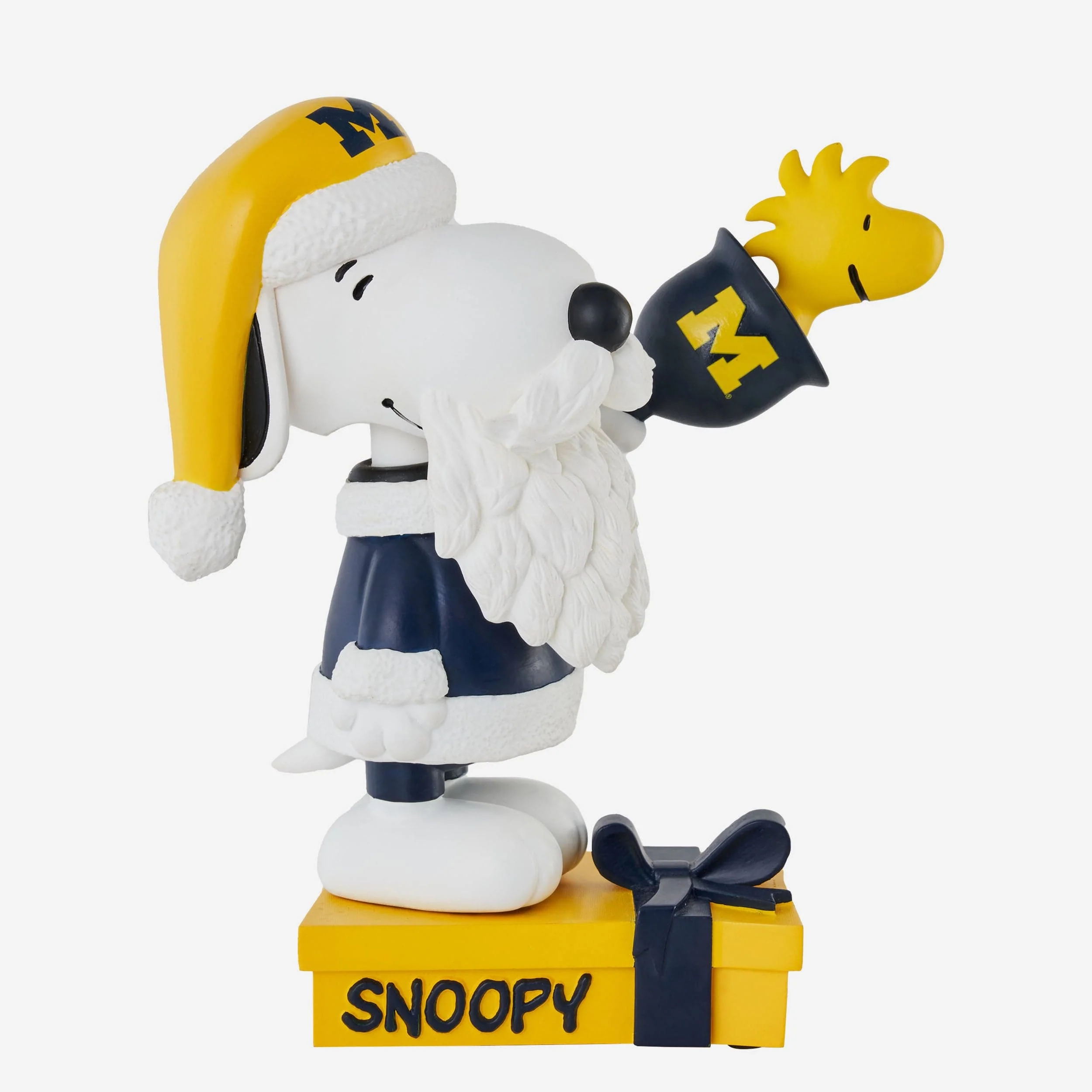 Michigan Wolverines Snoopy & Woodstock Peanuts Christmas Special Bobblehead