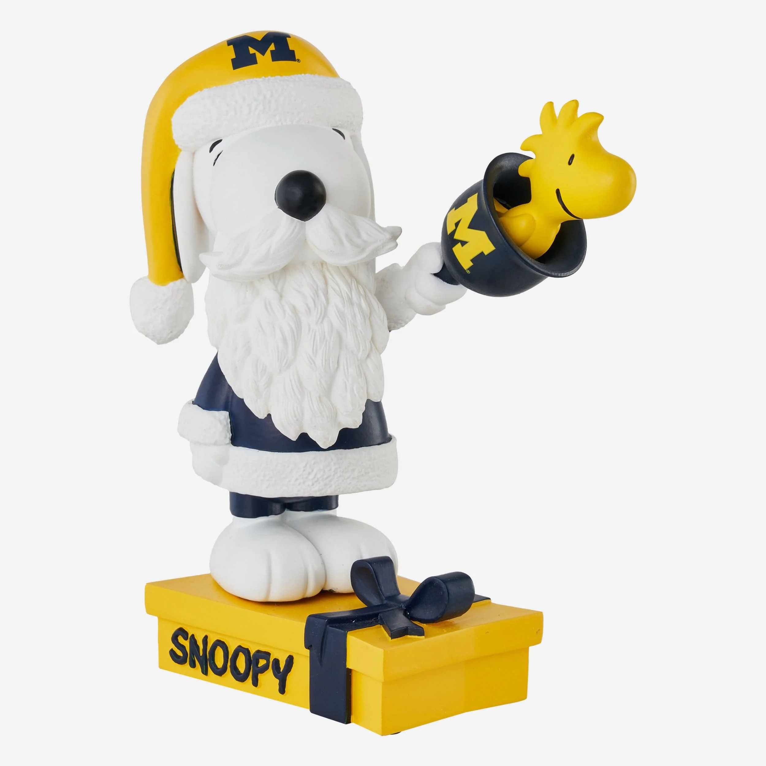Michigan Wolverines Snoopy & Woodstock Peanuts Christmas Special Bobblehead - Image 4