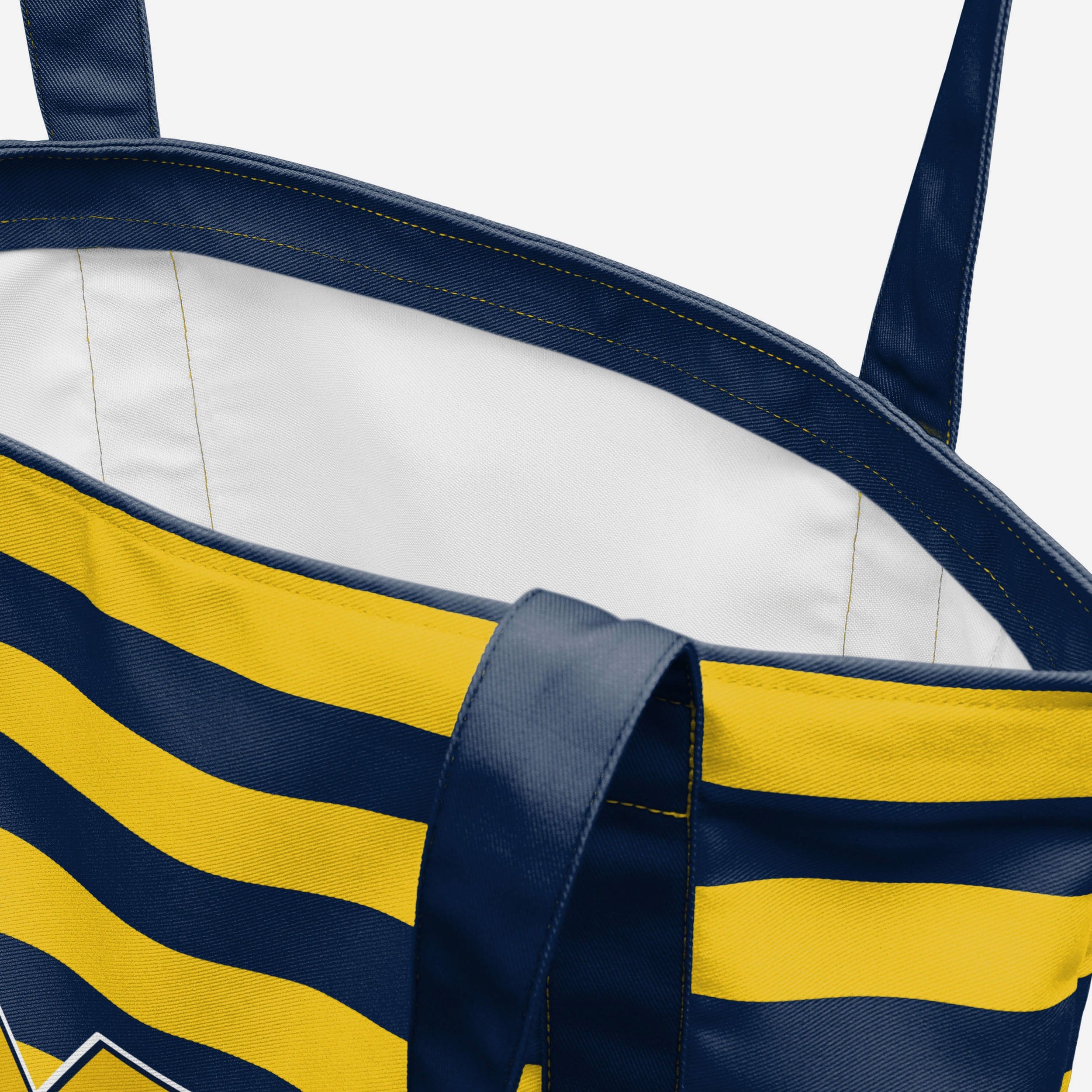 Michigan Wolverines Team Stripe Canvas Tote Bag - Image 4