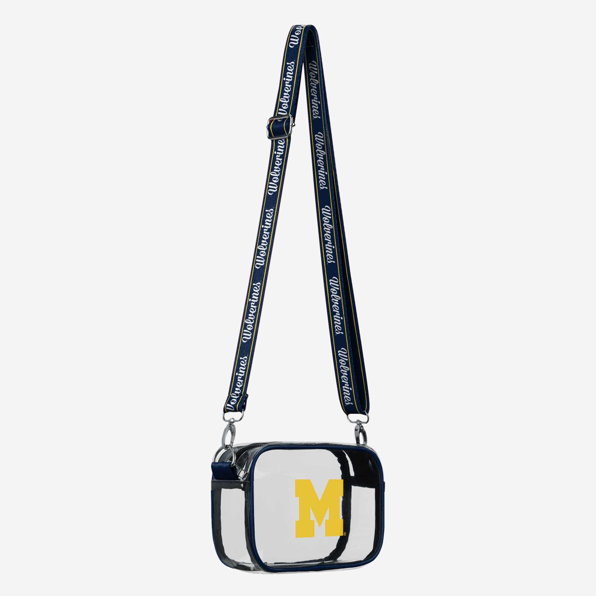 Michigan Wolverines Team Stripe Clear Crossbody Bag - Image 2