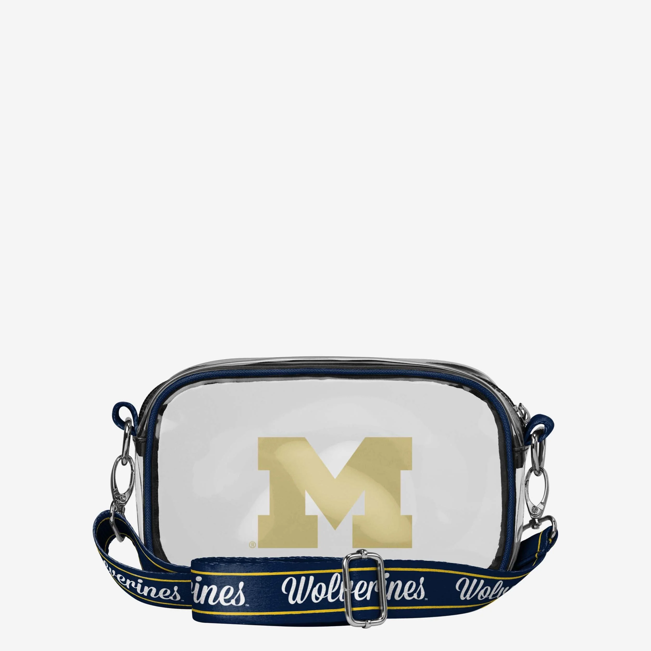 Michigan Wolverines Team Stripe Clear Crossbody Bag - Image 5