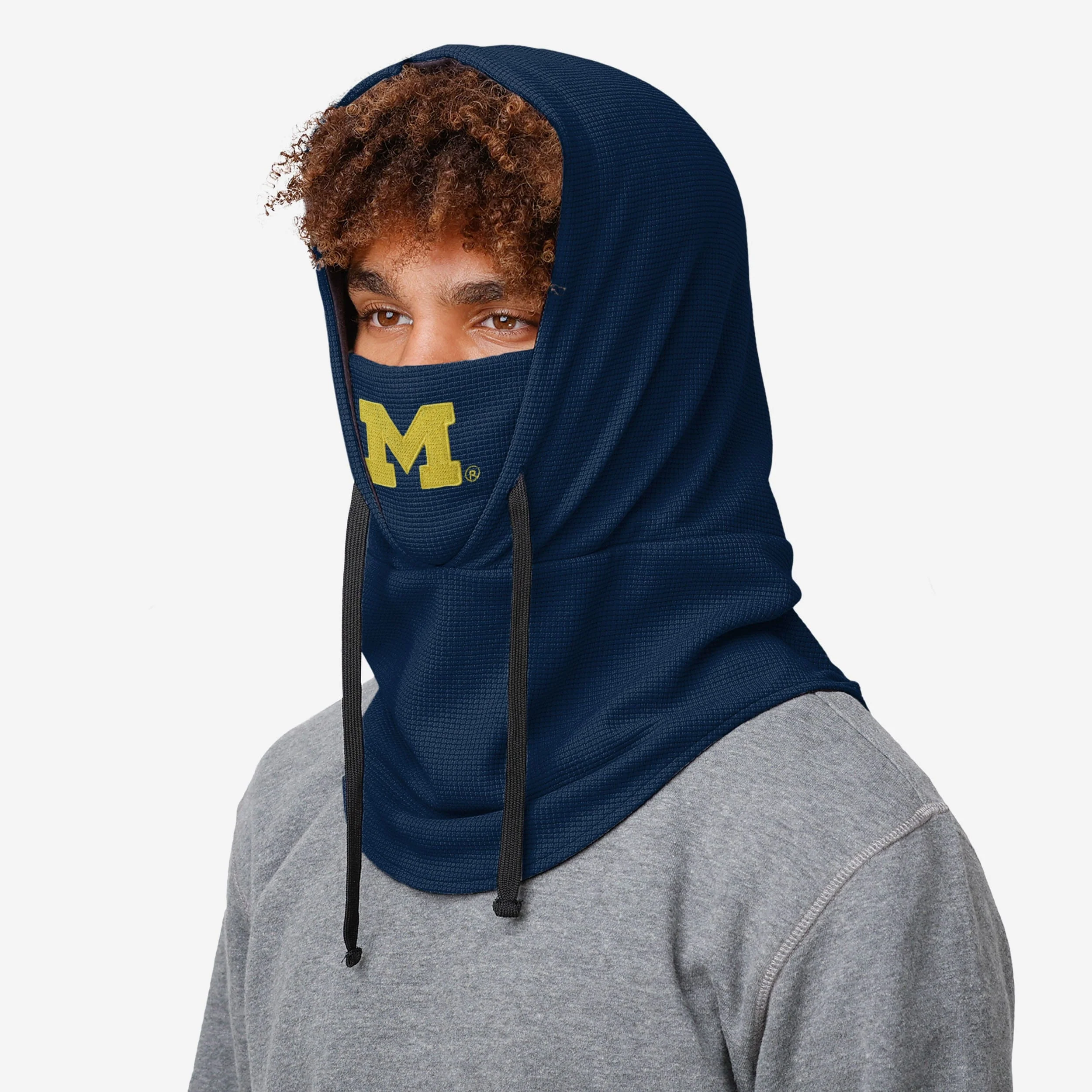 Michigan Wolverines Waffle Drawstring Hooded Gaiter - Image 3