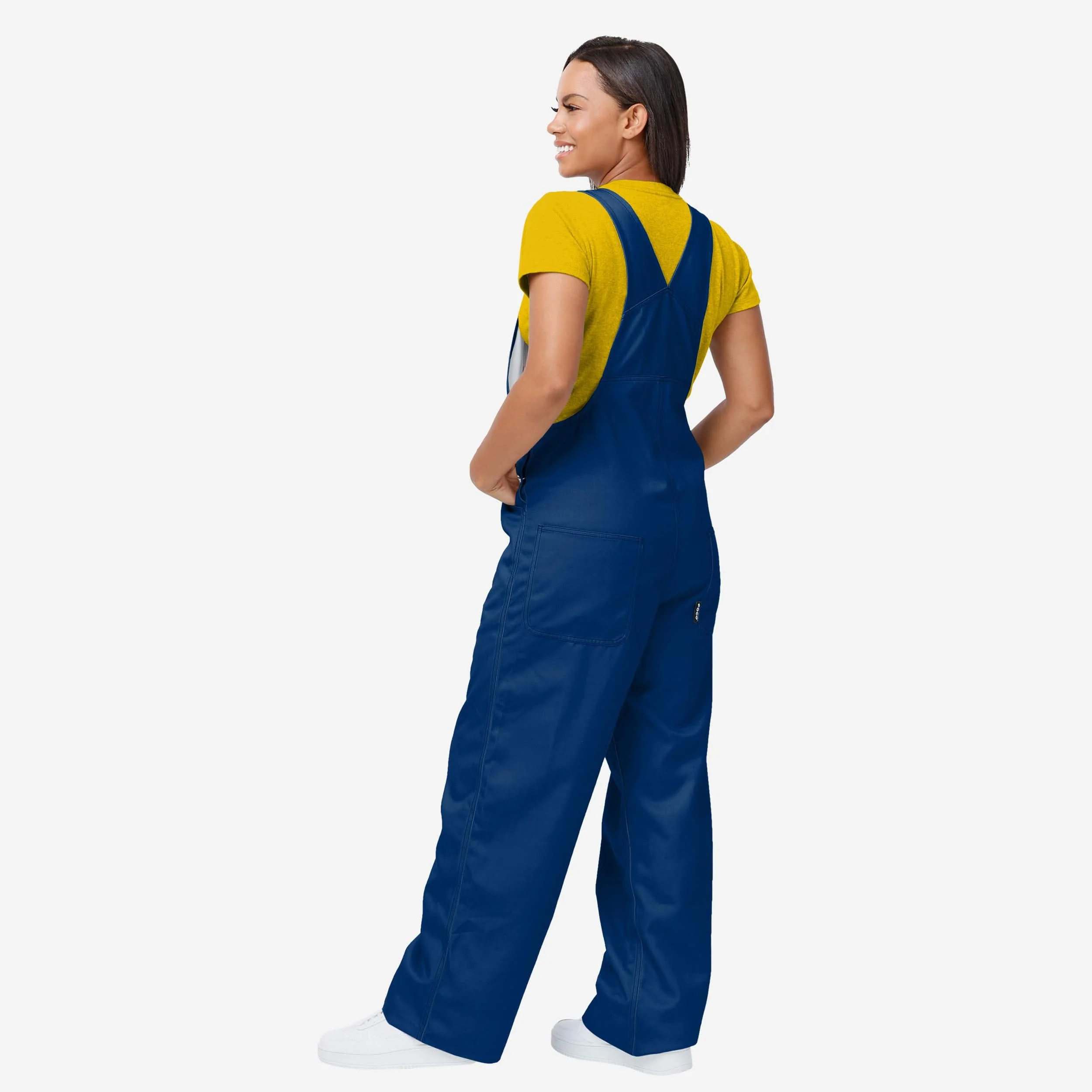 Michigan Wolverines Womens Big Logo Bib Overalls - Image 2