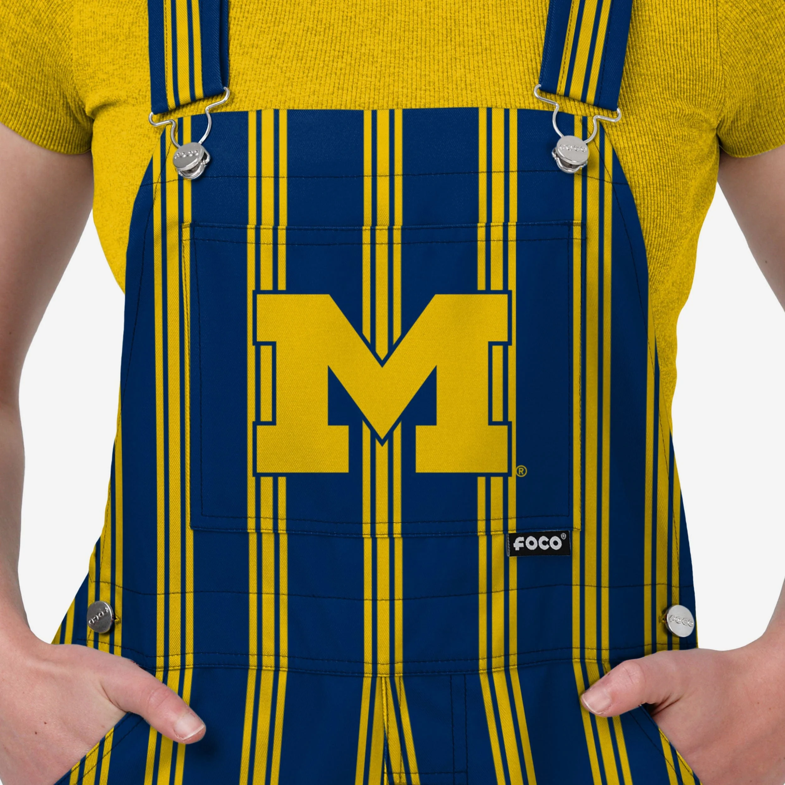 Michigan Wolverines Womens Sideline Spirit Bib Overalls - Image 4