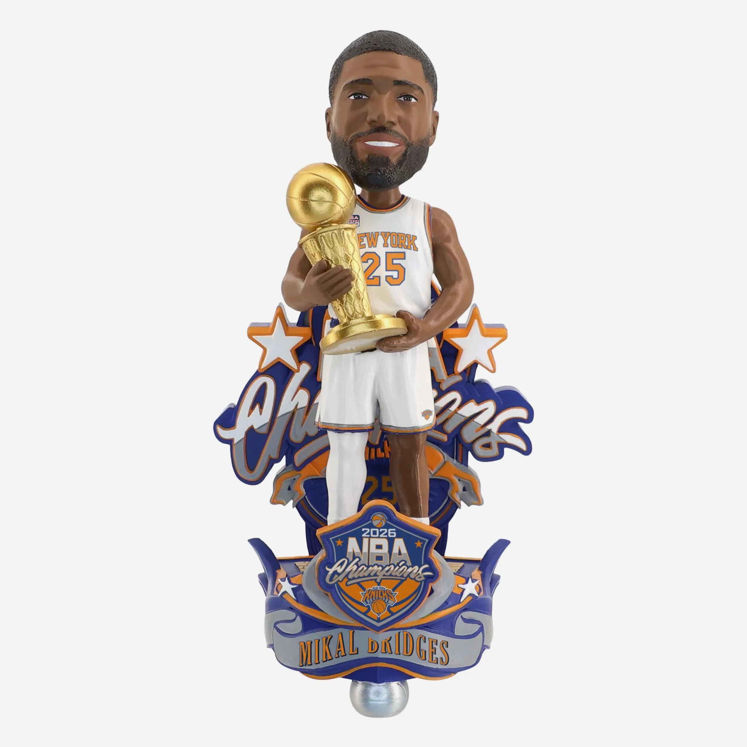 Mikal Bridges New York Knicks 2026 NBA Champions Celebration Bobblehead