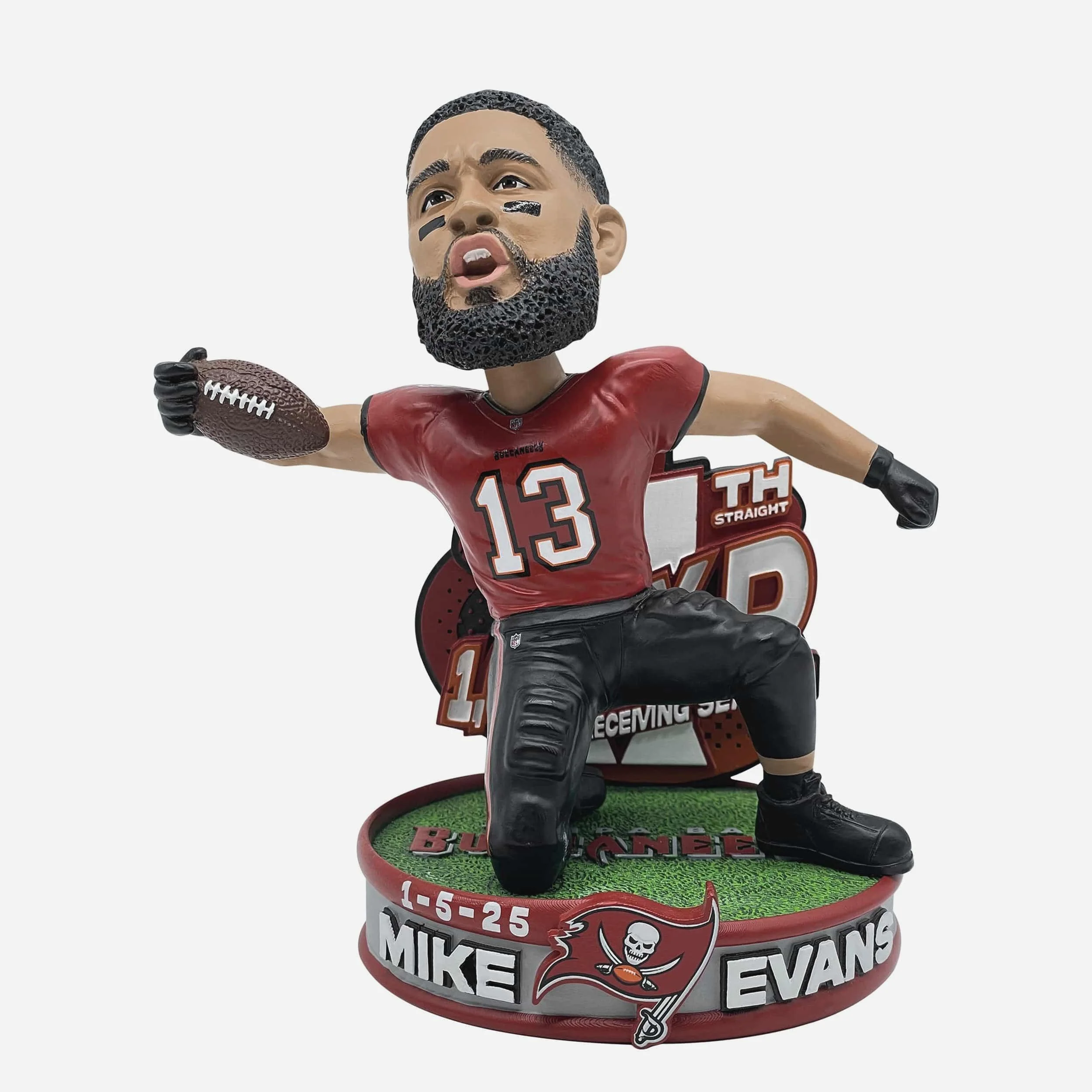 Mike Evans Tampa Bay Buccaneers 11th Consecutive 1,000 Yard Receiving Season Bobblehead