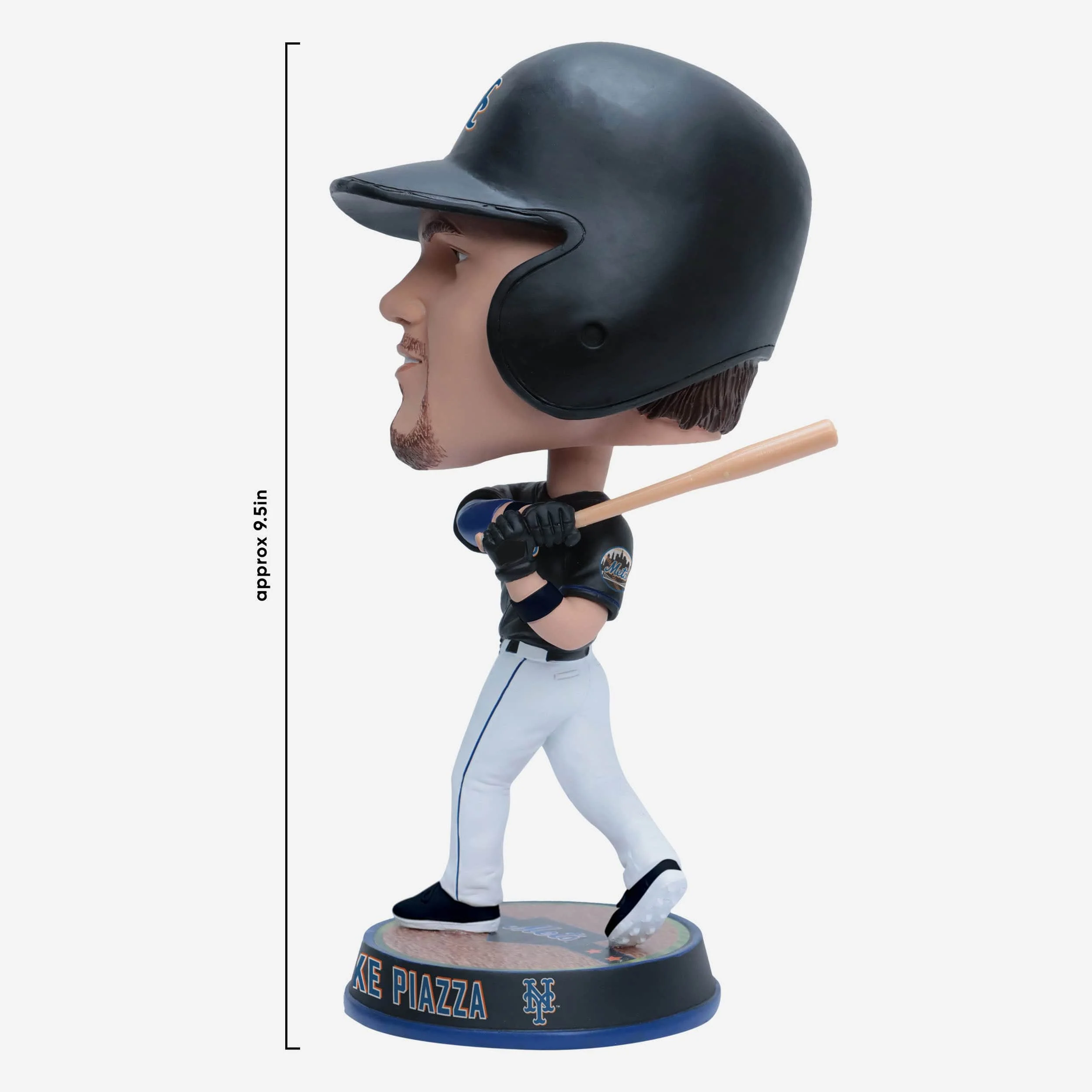 Mike Piazza New York Mets Black Jersey Field Stripe Bighead Bobblehead - Image 4