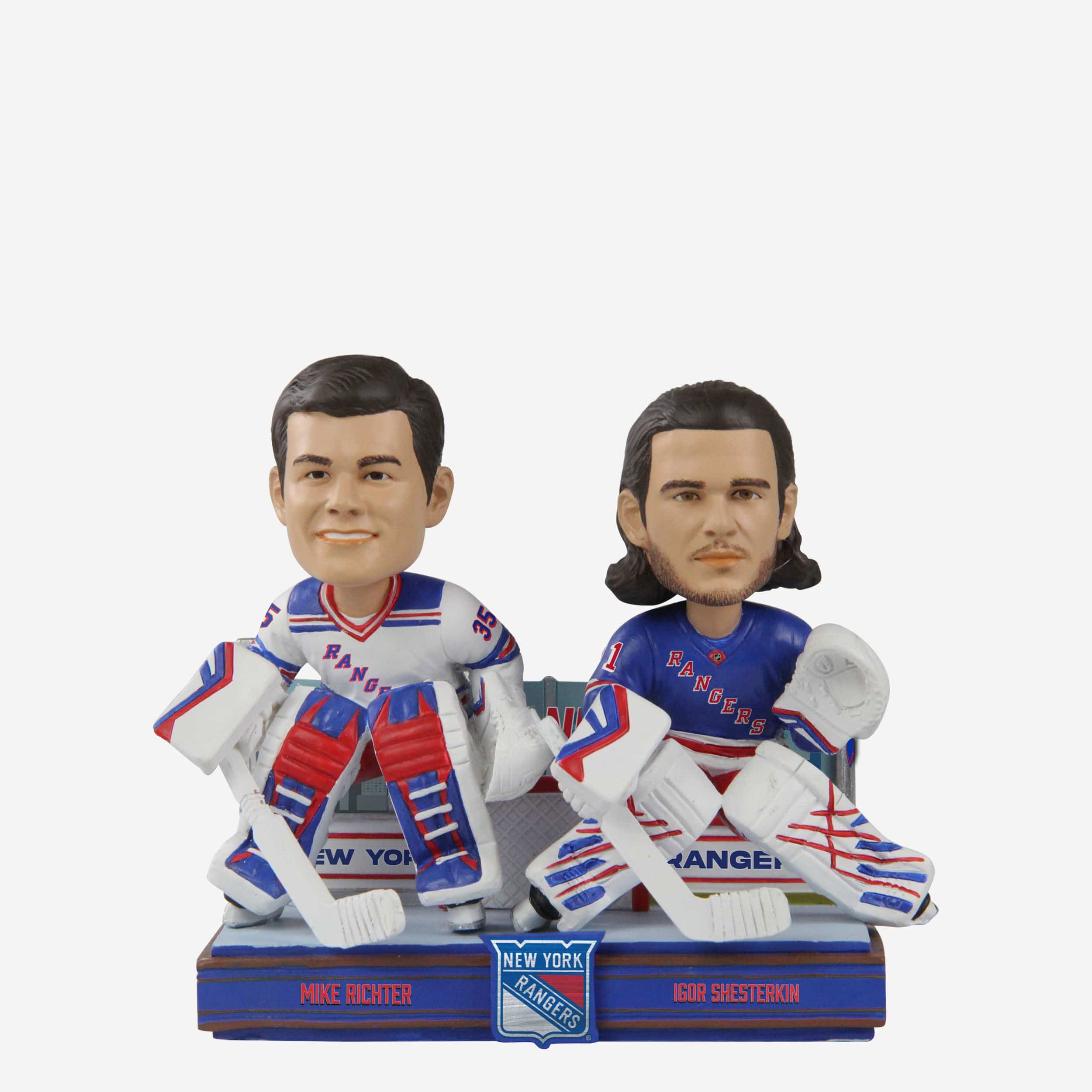 Mike Richter & Igor Shesterkin New York Rangers Then And Now Bobblehead
