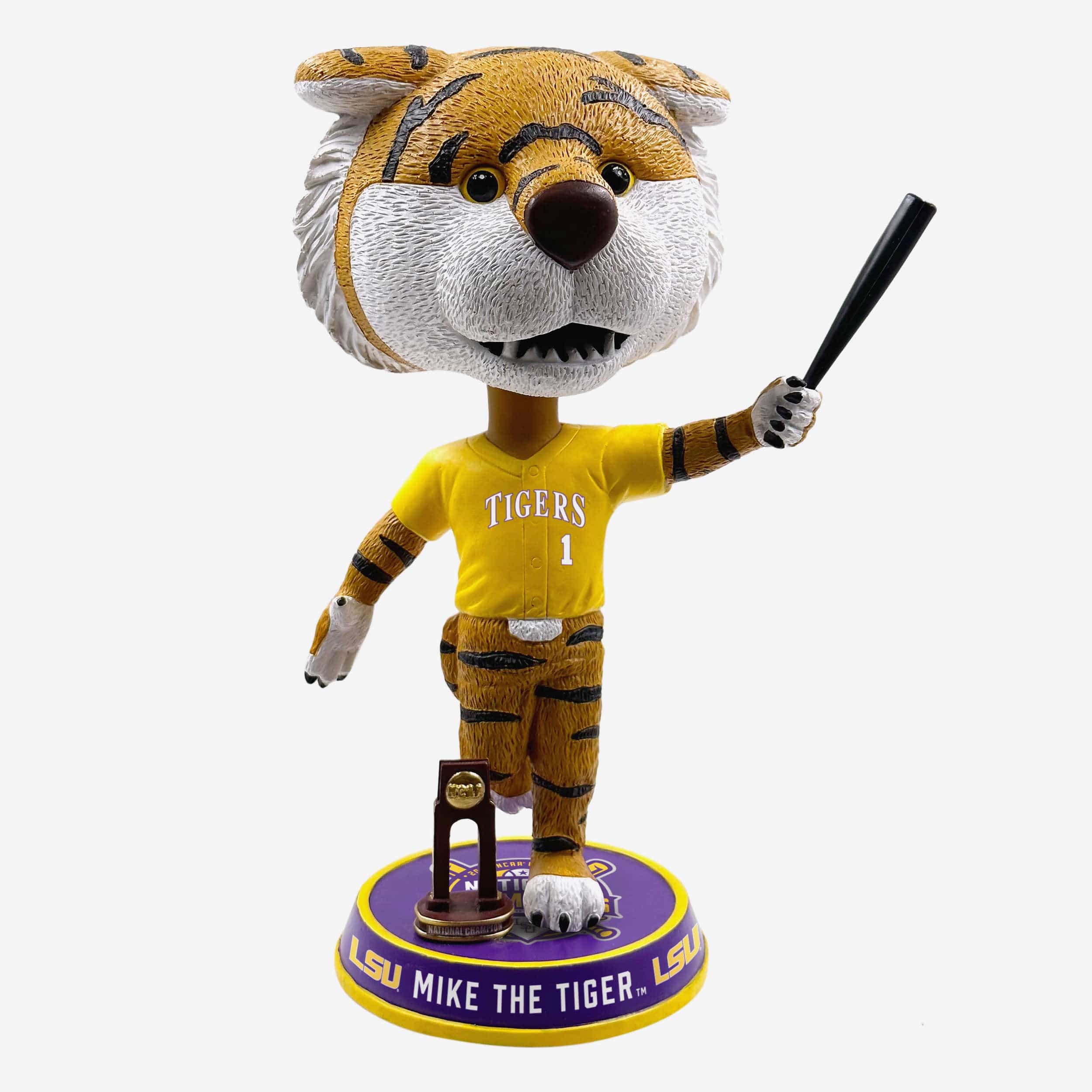 Mike the Tiger LSU Tigers 2023 Mens College World Series Champions Bighead Bobblehead