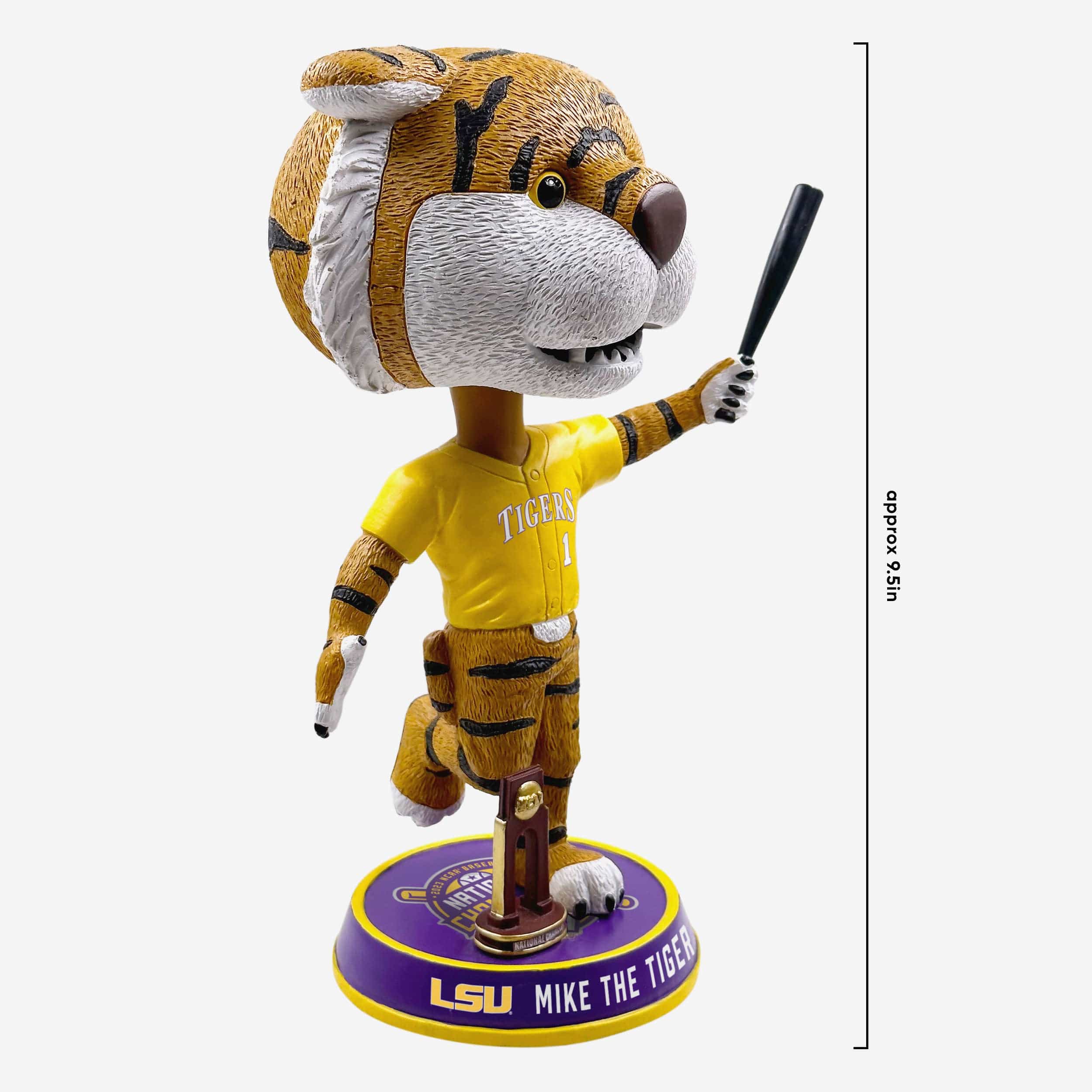 Mike the Tiger LSU Tigers 2023 Mens College World Series Champions Bighead Bobblehead - Image 4