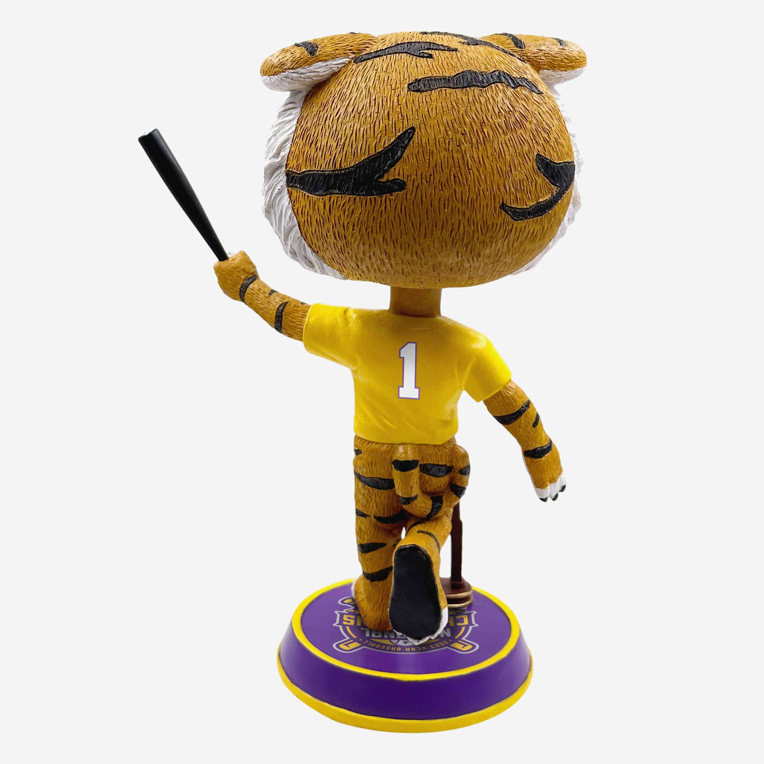 Mike the Tiger LSU Tigers 2023 Mens College World Series Champions Bighead Bobblehead - Image 5