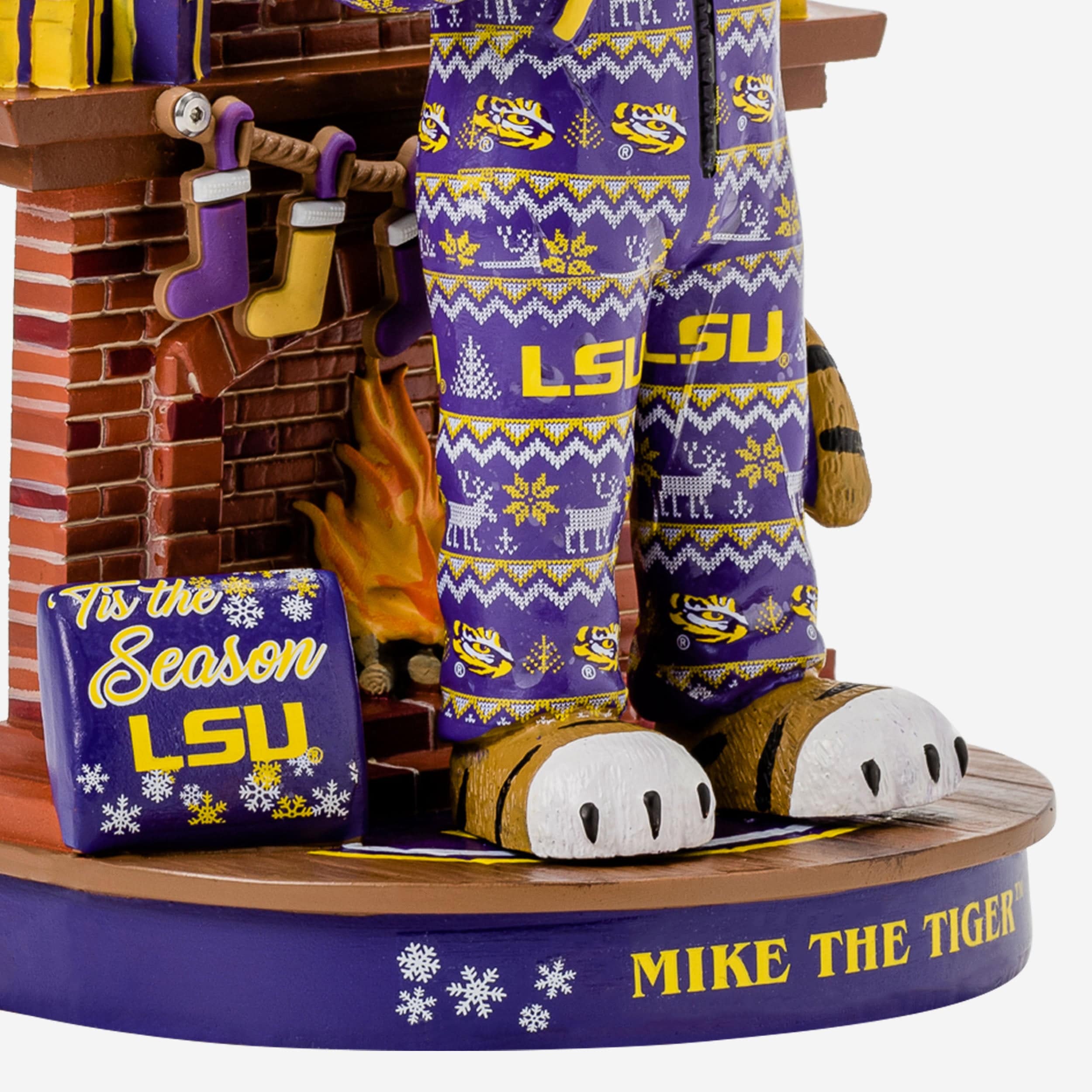 Mike The Tiger LSU Tigers Holiday Mascot Bobblehead - Image 3