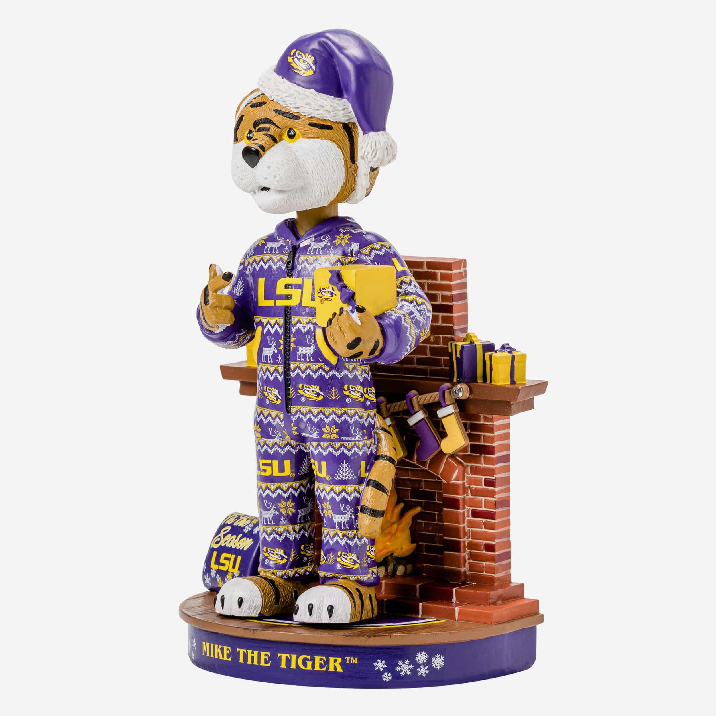 Mike The Tiger LSU Tigers Holiday Mascot Bobblehead - Image 4