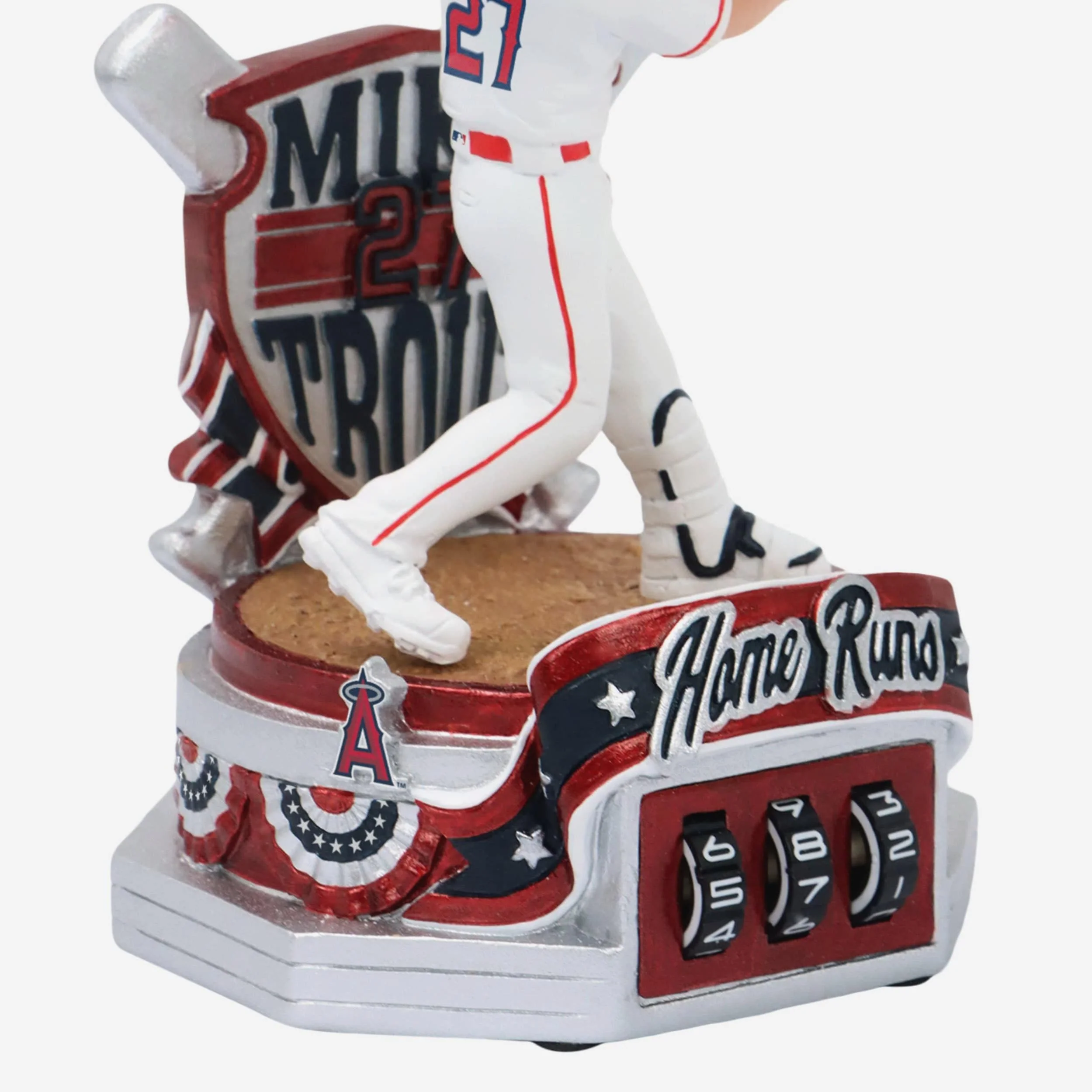 Mike Trout Los Angeles Angels Home Run Counter Medium Bighead Bobblehead - Image 3