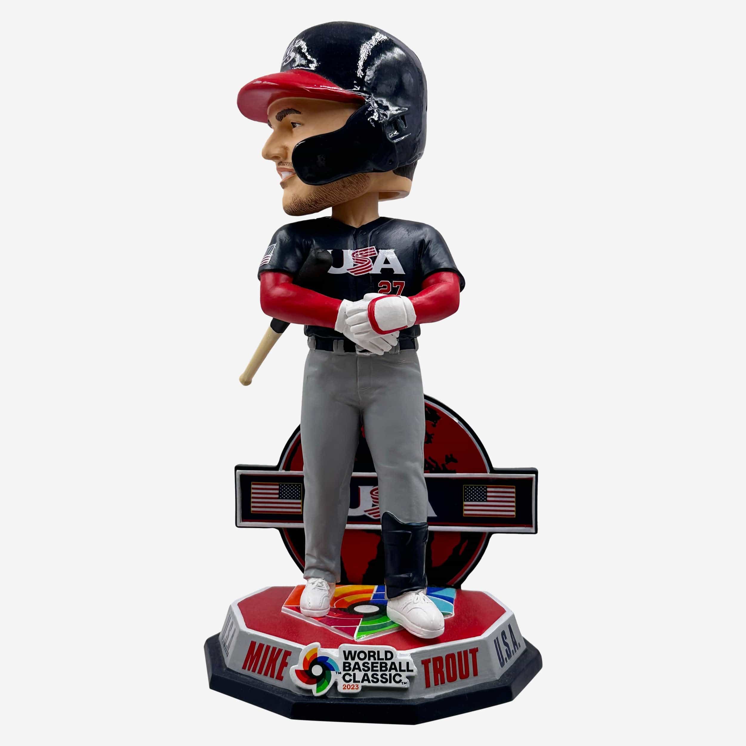 Mike Trout USA 2023 World Baseball Classic Alternate Uniform Bobblehead