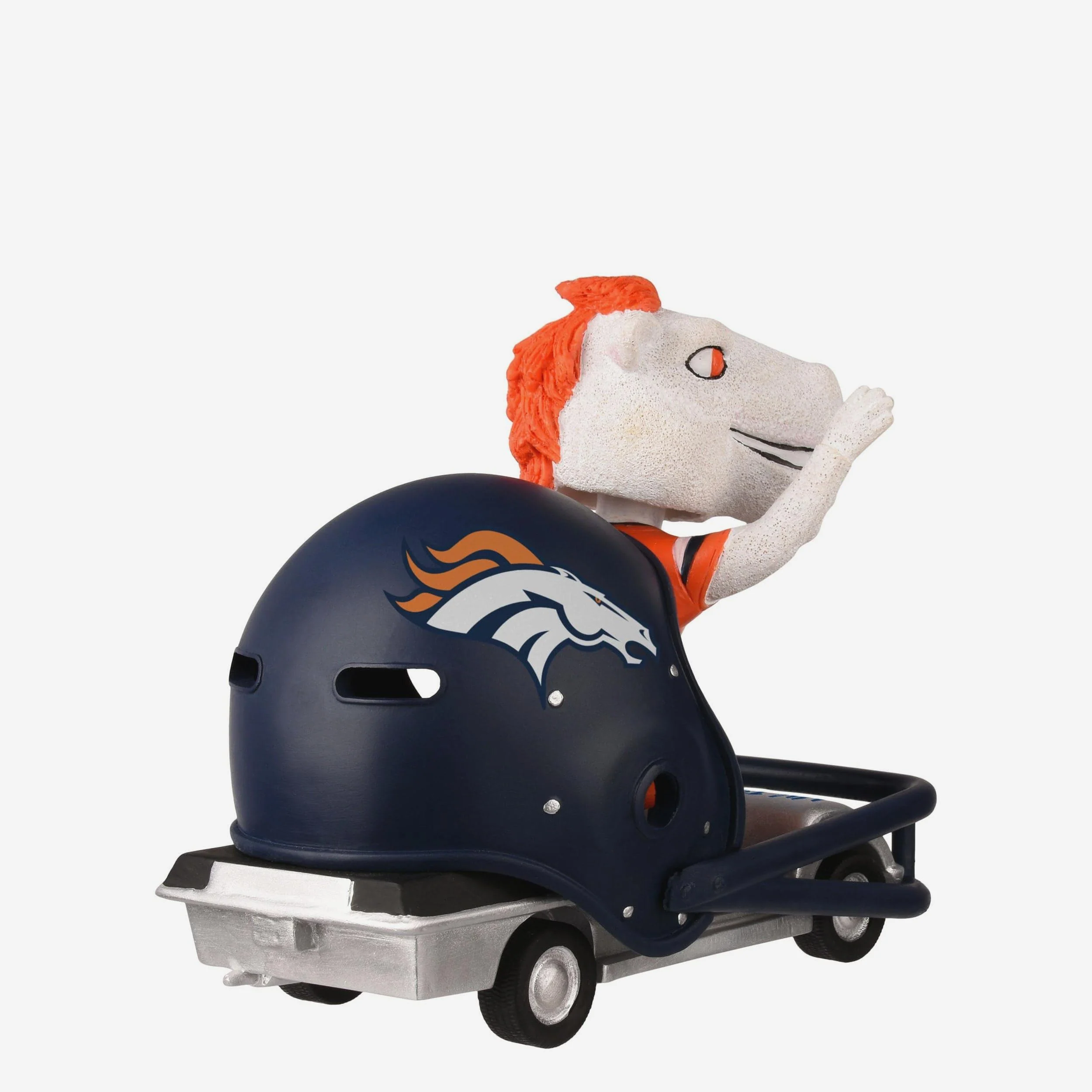 Miles Denver Broncos Helmet Cart Mascot Bobblehead - Image 6