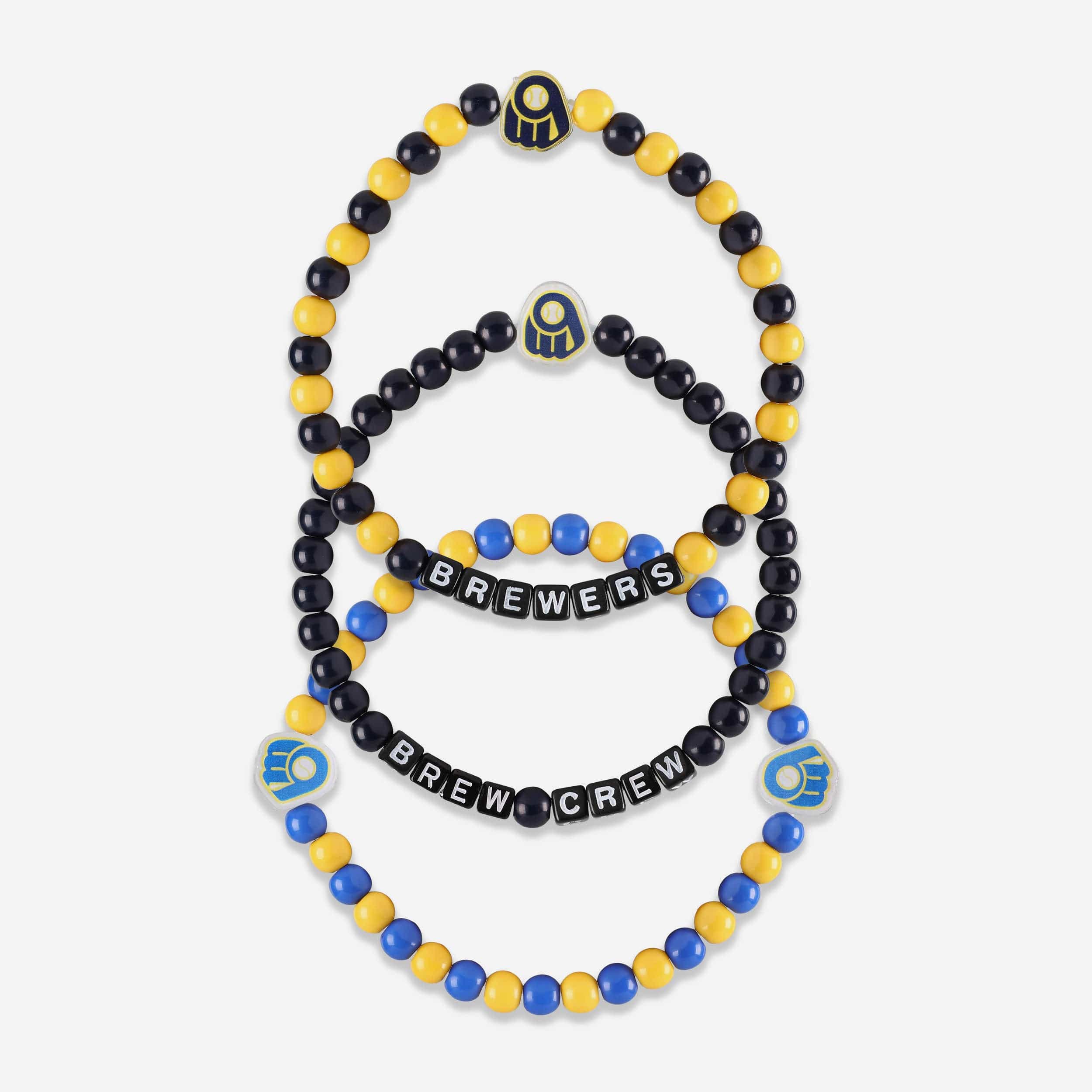 Milwaukee Brewers 3 Pack Beaded Friendship Bracelet