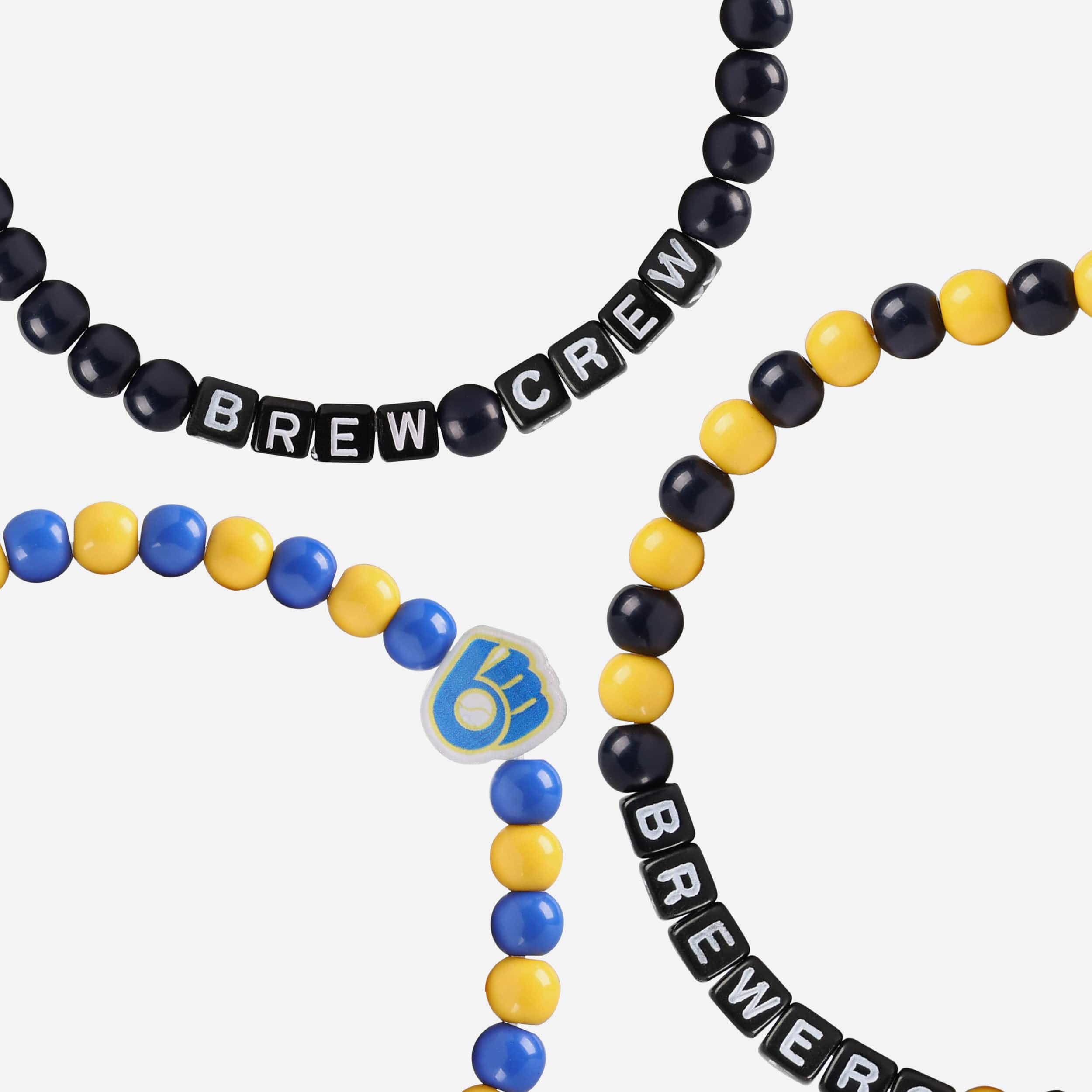 Milwaukee Brewers 3 Pack Beaded Friendship Bracelet - Image 2