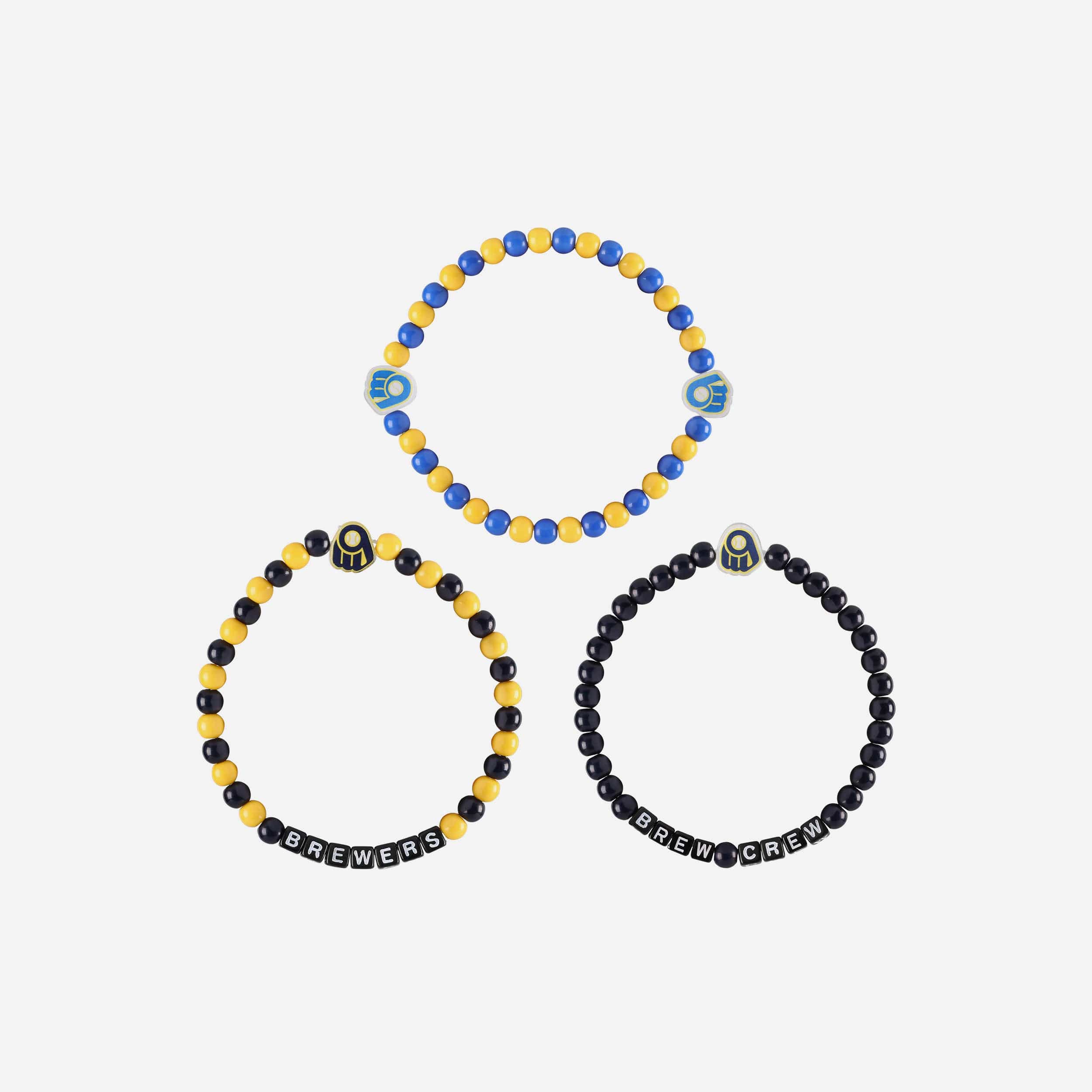 Milwaukee Brewers 3 Pack Beaded Friendship Bracelet - Image 3