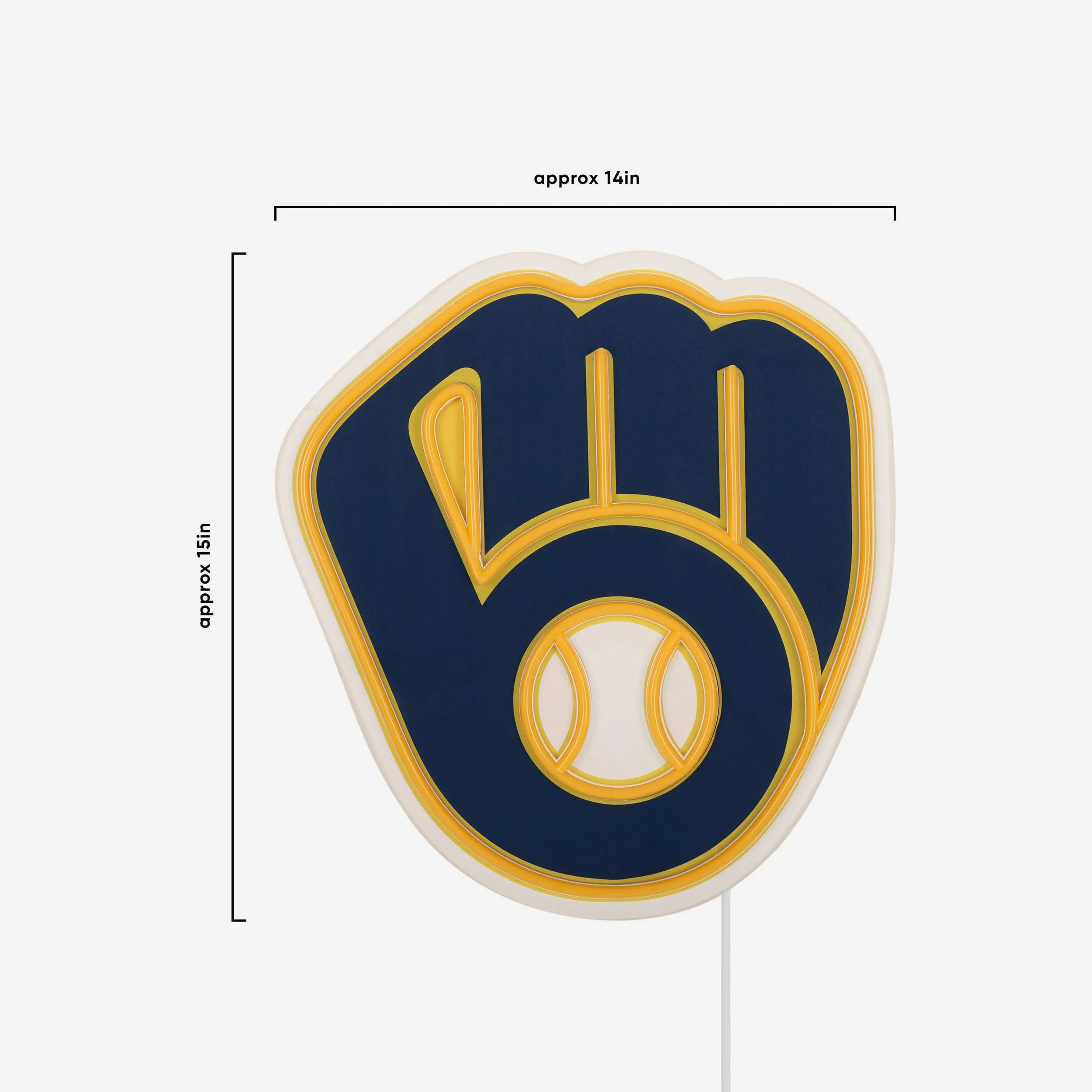 Milwaukee Brewers LED Neon Light Up Team Logo Sign - Image 5