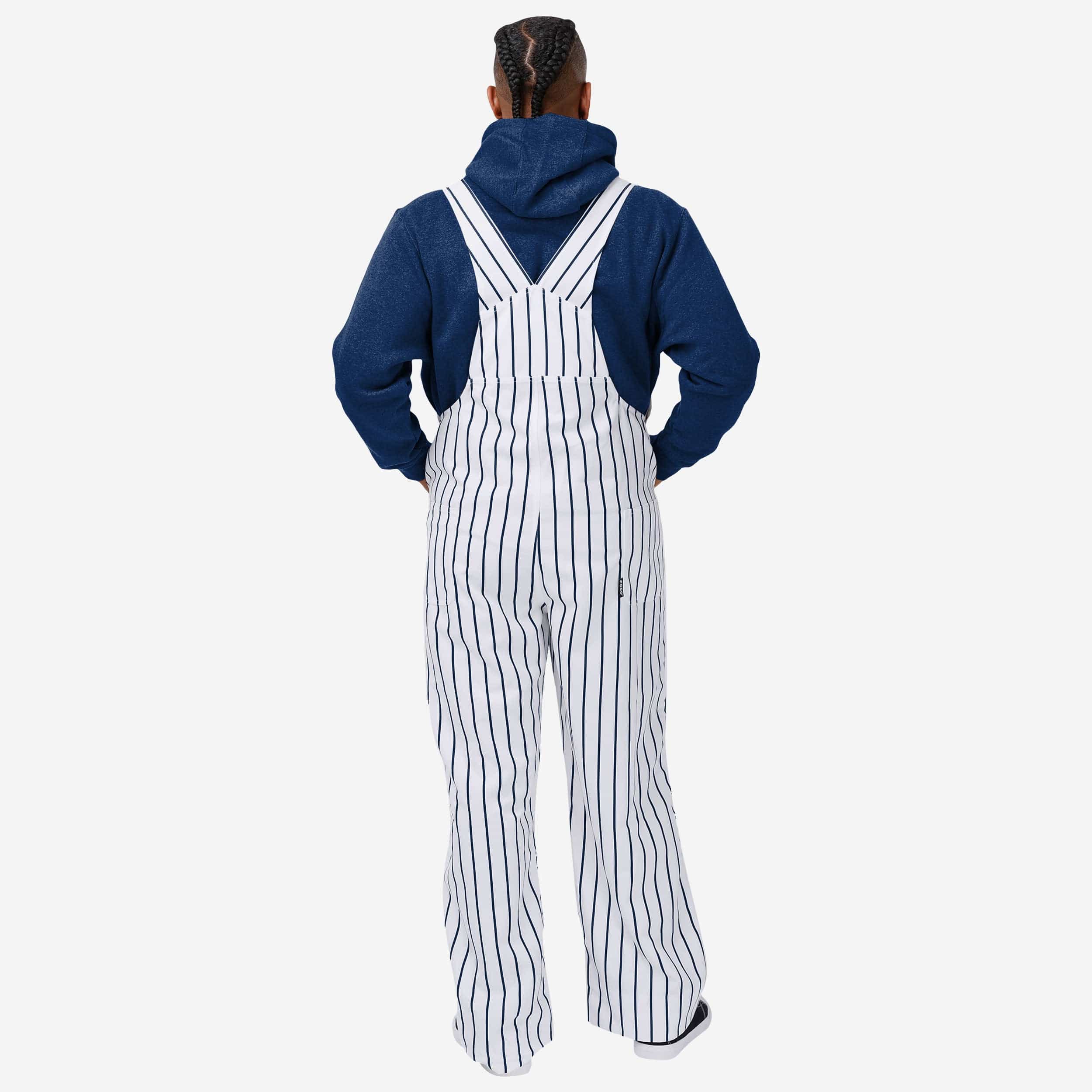 Milwaukee Brewers Mens Pinstripe Bib Overalls - Image 2