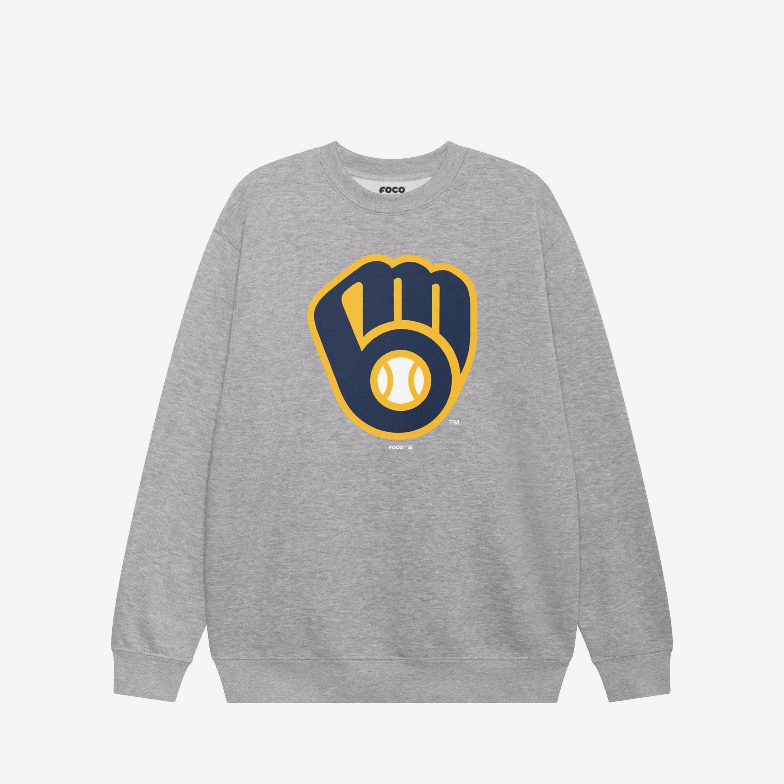 Milwaukee Brewers Primary Logo Crew Neck Sweatshirt - Image 3