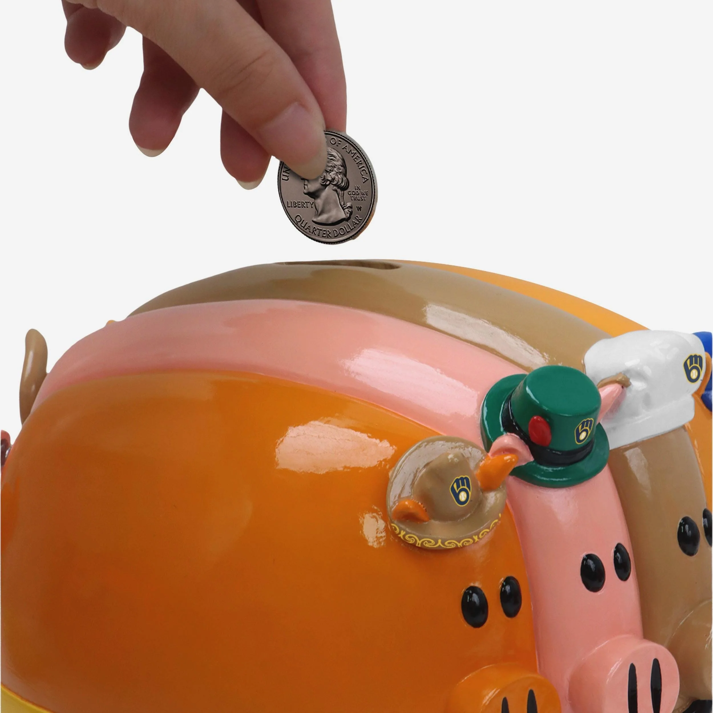 Milwaukee Brewers Thematic Piggy Bank Bobbletail - Image 2
