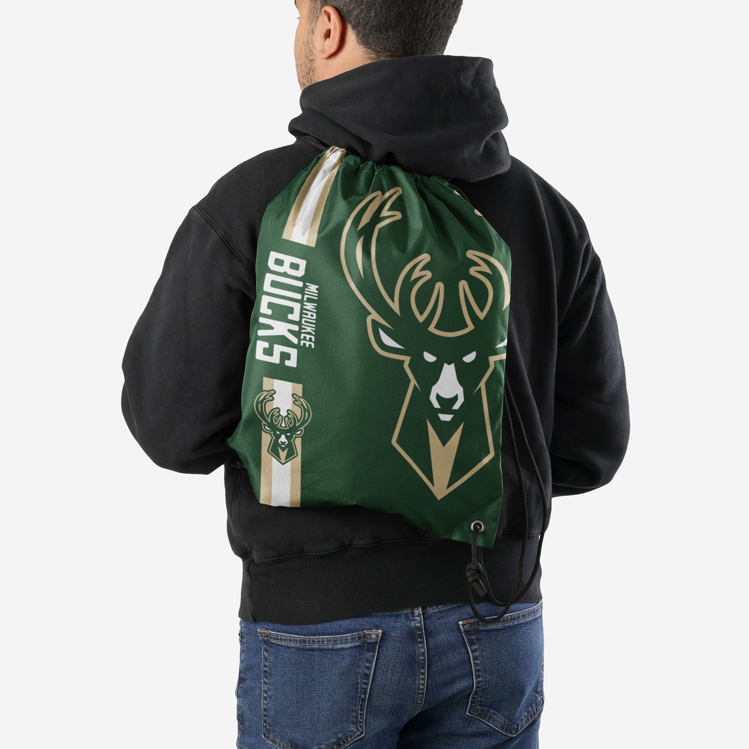 Milwaukee Bucks Big Logo Drawstring Backpack - Image 2
