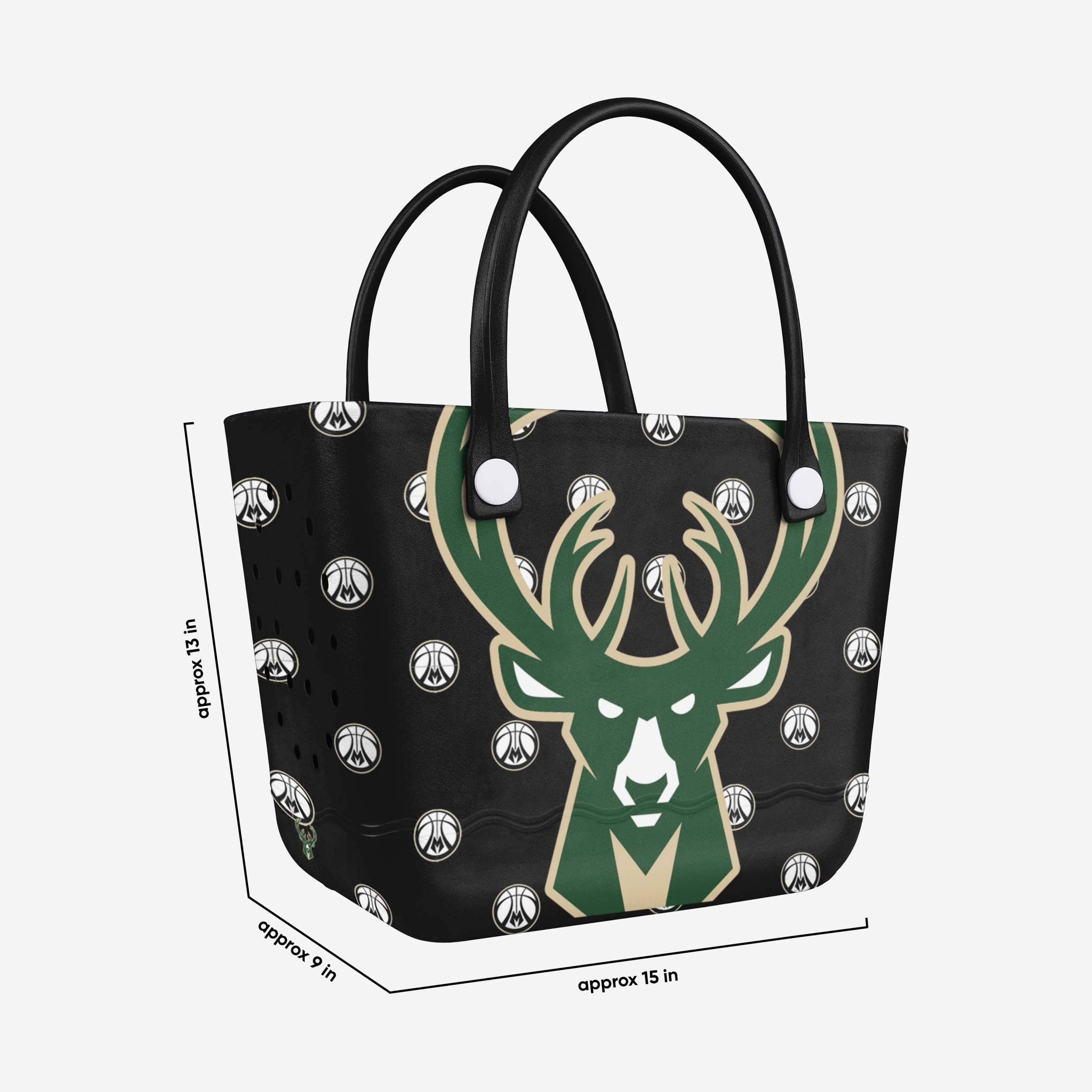 Milwaukee Bucks Big Logo Mini Print Tailgate Tote Bag - Image 3
