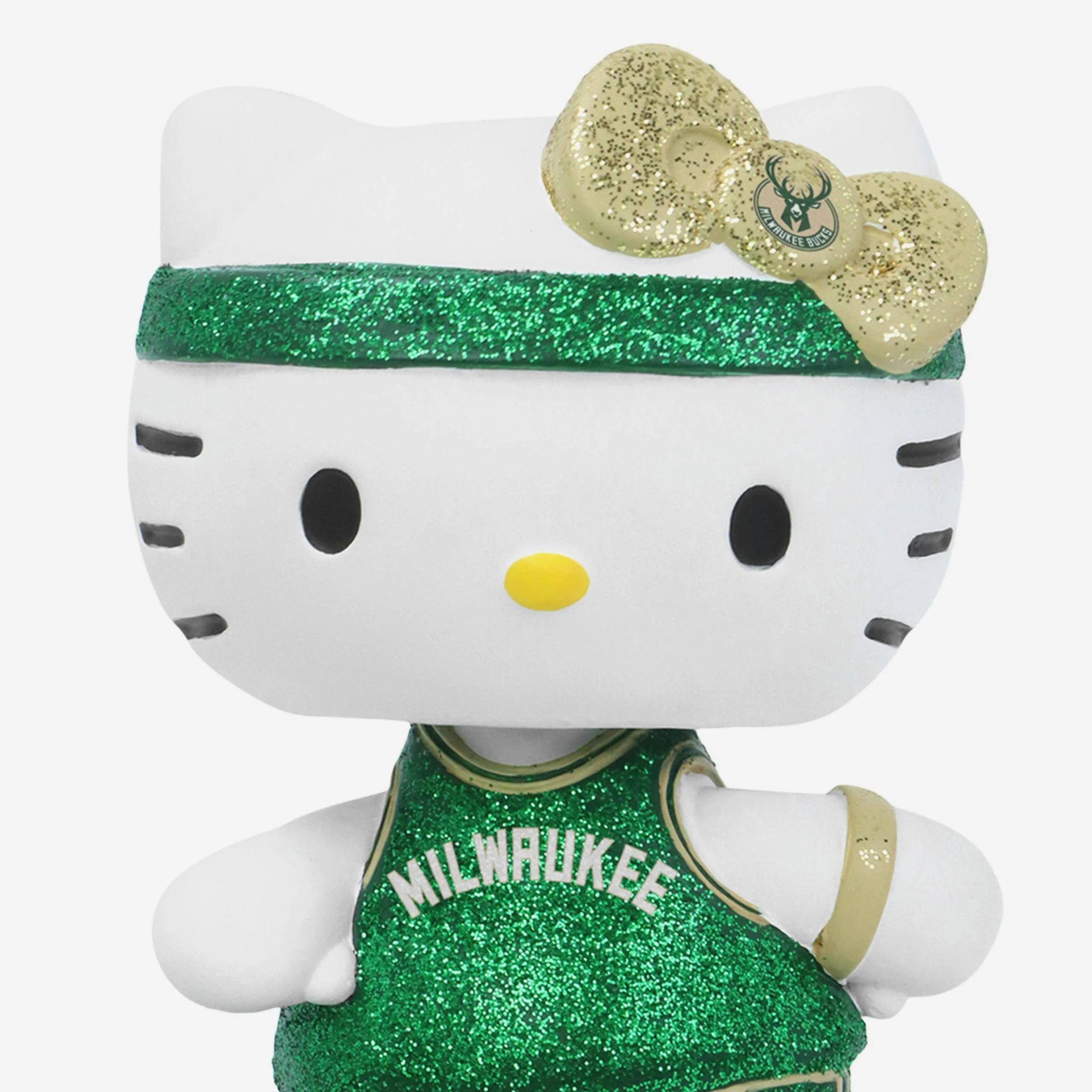 Milwaukee Bucks Hello Kitty® Glitter Mini Bobblehead - Image 2