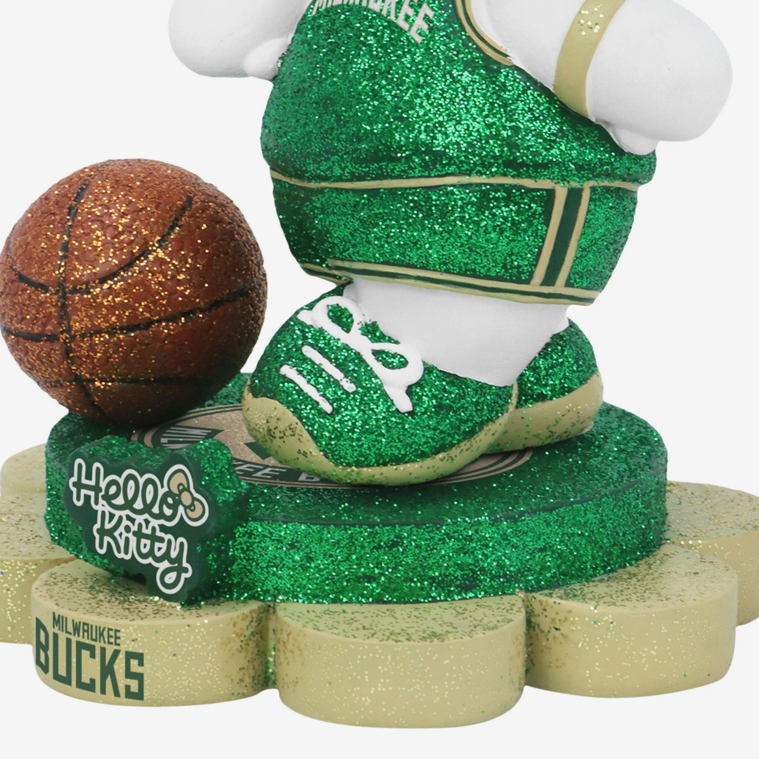 Milwaukee Bucks Hello Kitty® Glitter Mini Bobblehead - Image 3