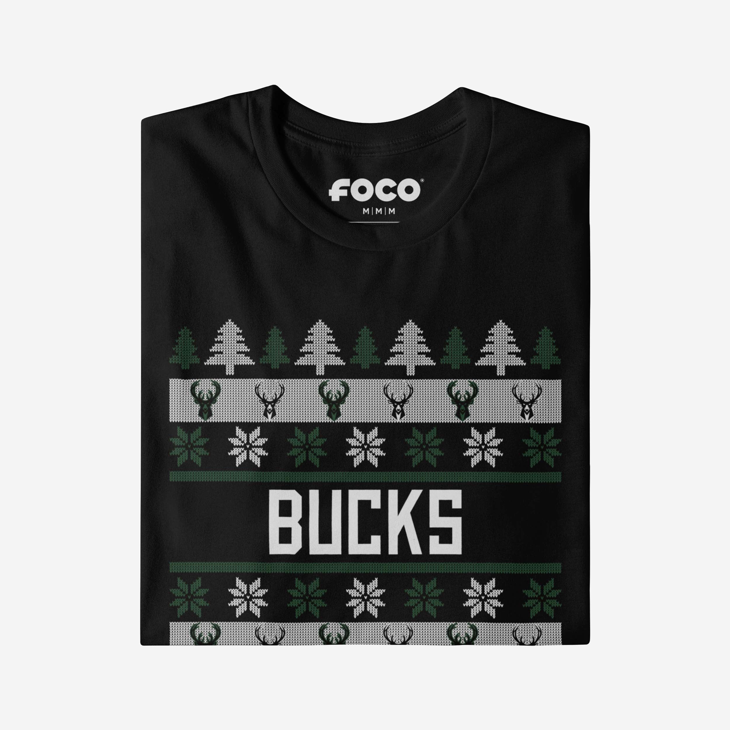 Milwaukee Bucks Holiday Sweater T-Shirt - Image 4