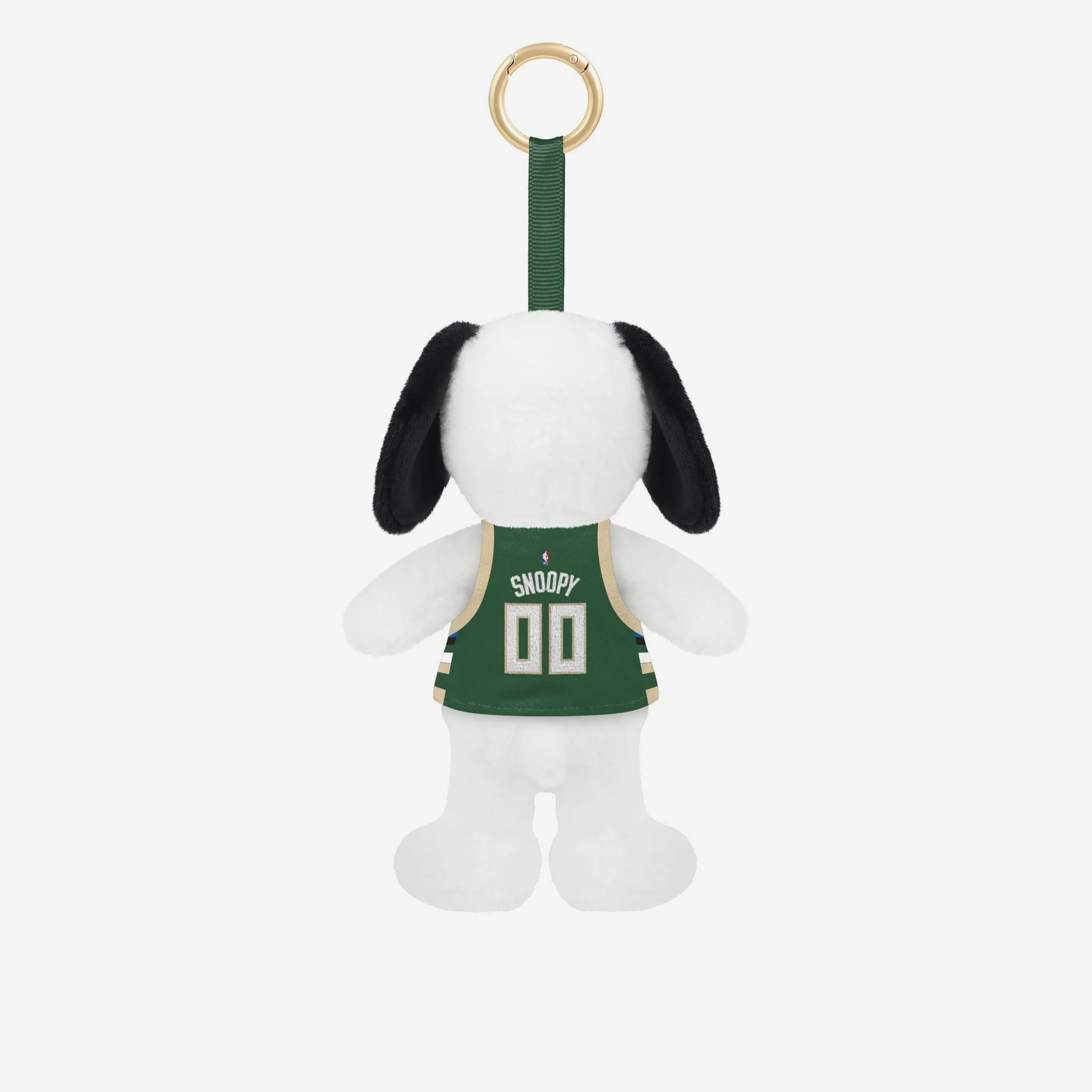 Milwaukee Bucks Plush Snoopy Peanuts Bag Charm Keychain - Image 2