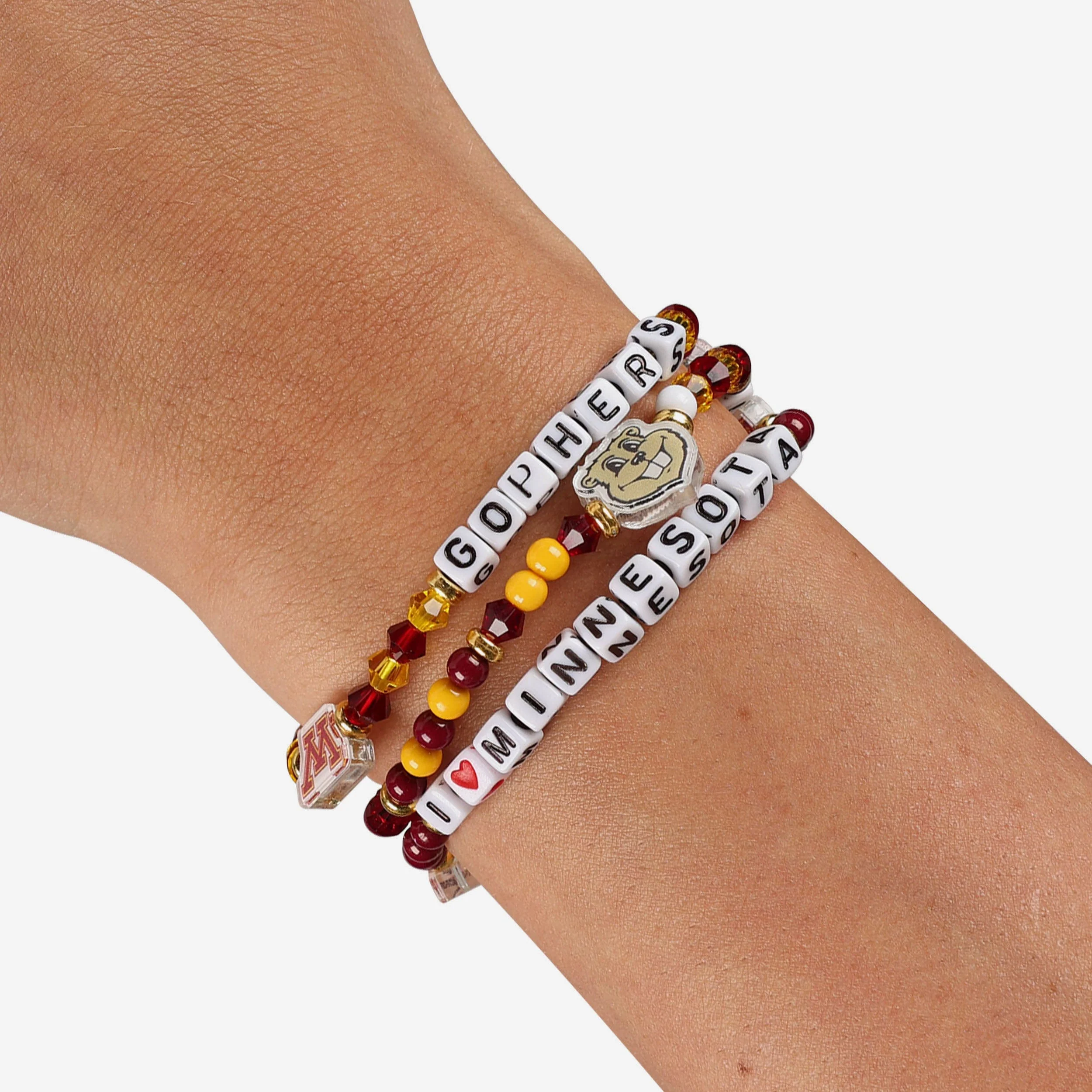 Minnesota Golden Gophers 3 Pack Friendship Bracelet - Image 4