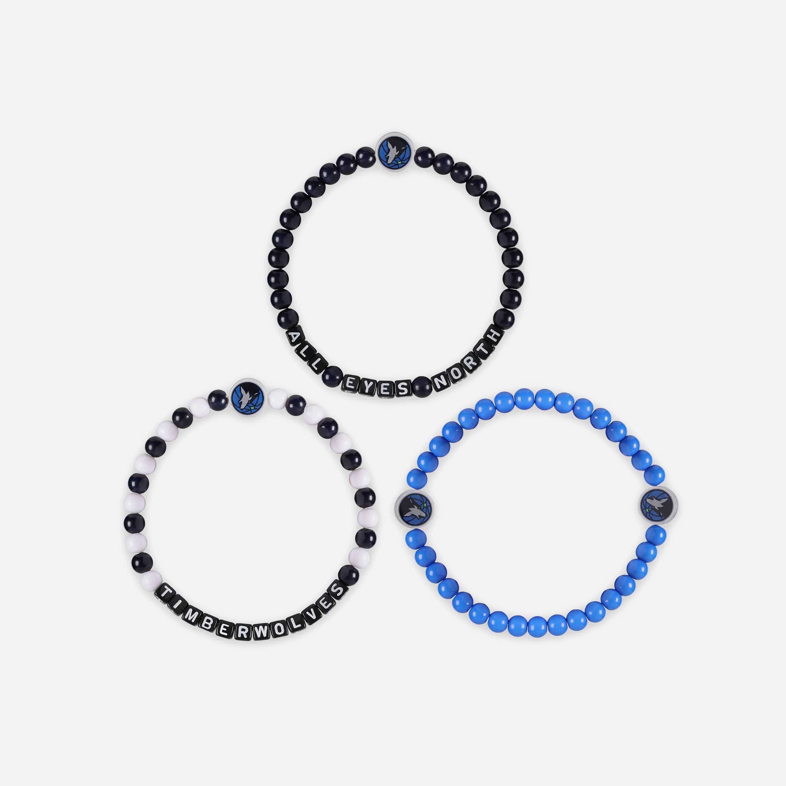 Minnesota Timberwolves 3 Pack Beaded Friendship Bracelet - Image 3