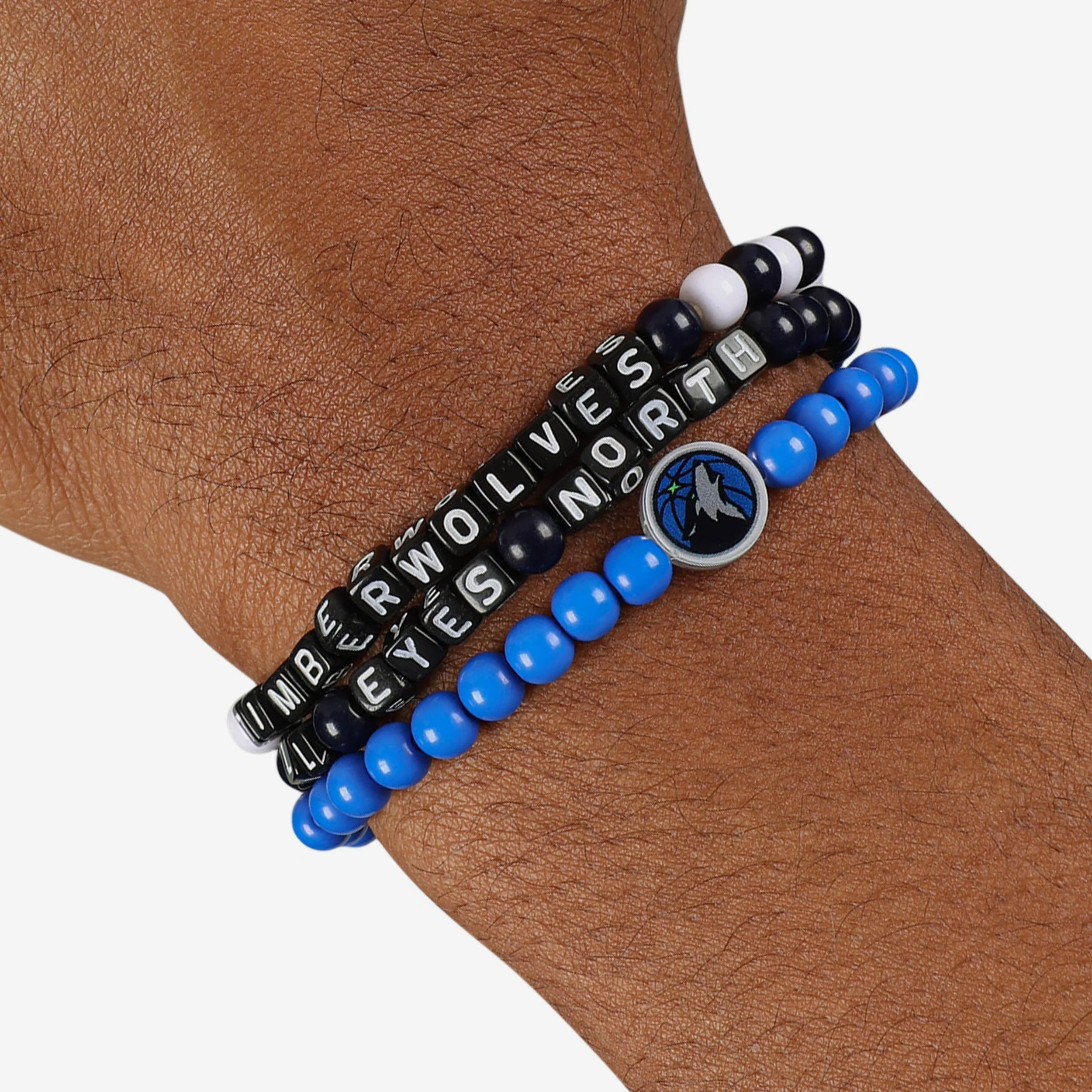 Minnesota Timberwolves 3 Pack Beaded Friendship Bracelet - Image 4