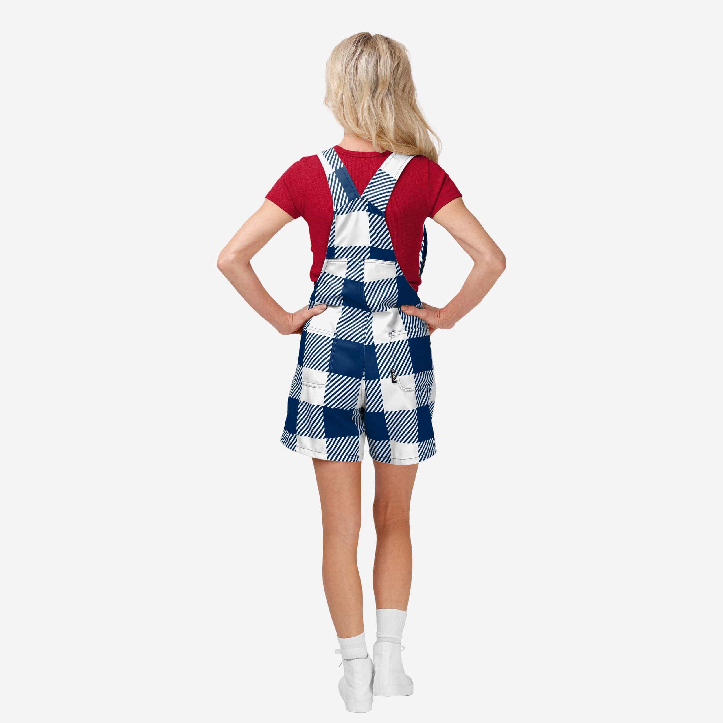 Minnesota Twins Womens Plaid Bib Shortalls - Image 2