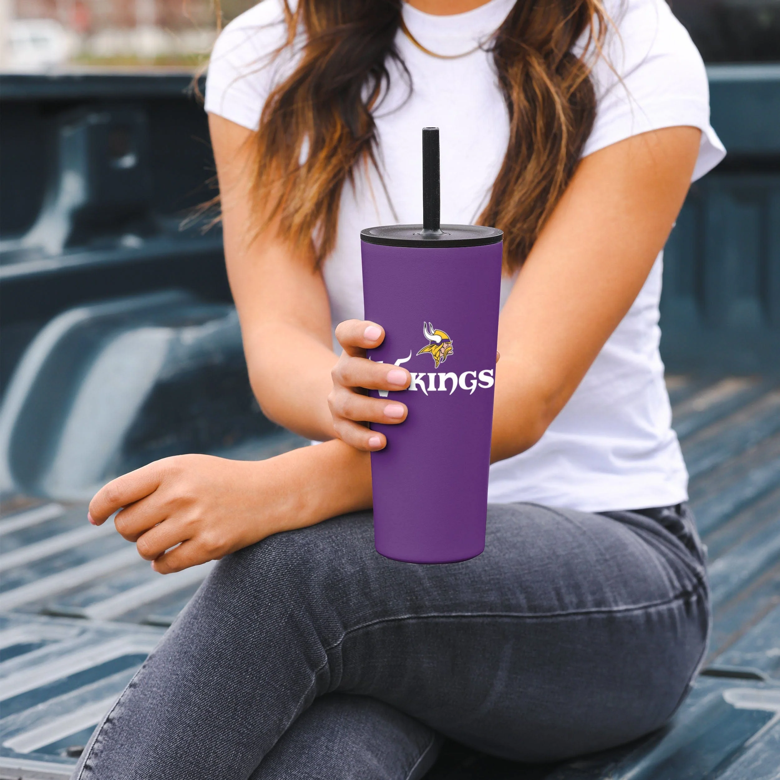 Minnesota Vikings 22 oz Travel Tumbler - Image 4