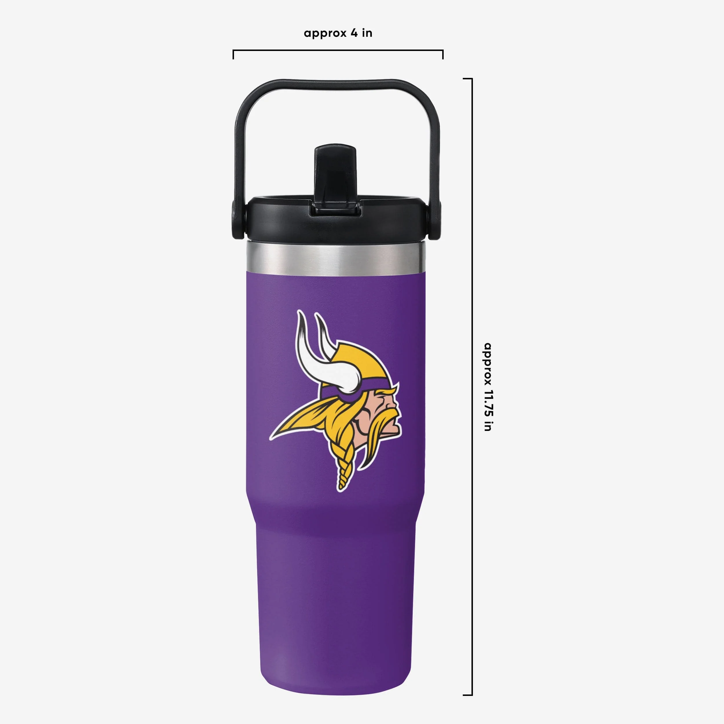 Minnesota Vikings 30 oz Straw Tumbler - Image 5