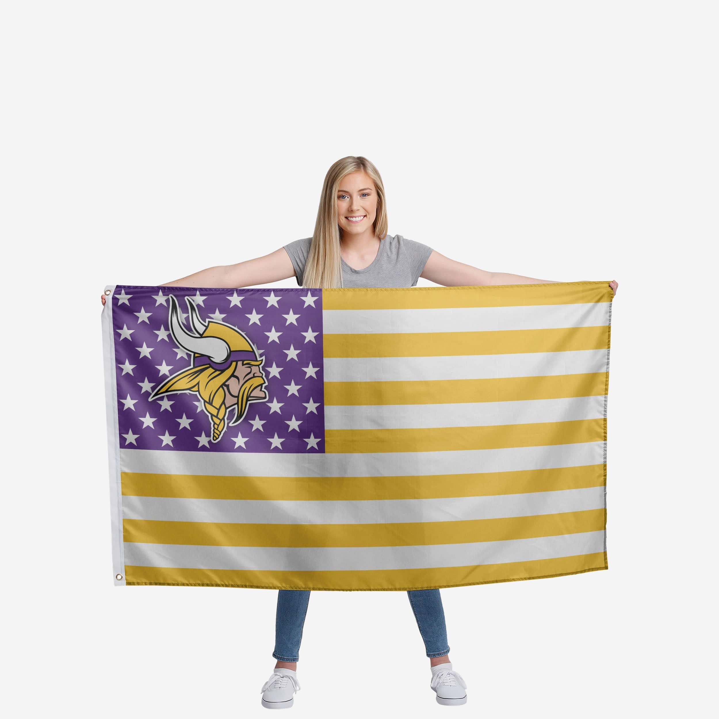Minnesota Vikings American Stars Horizontal Flag - Image 2