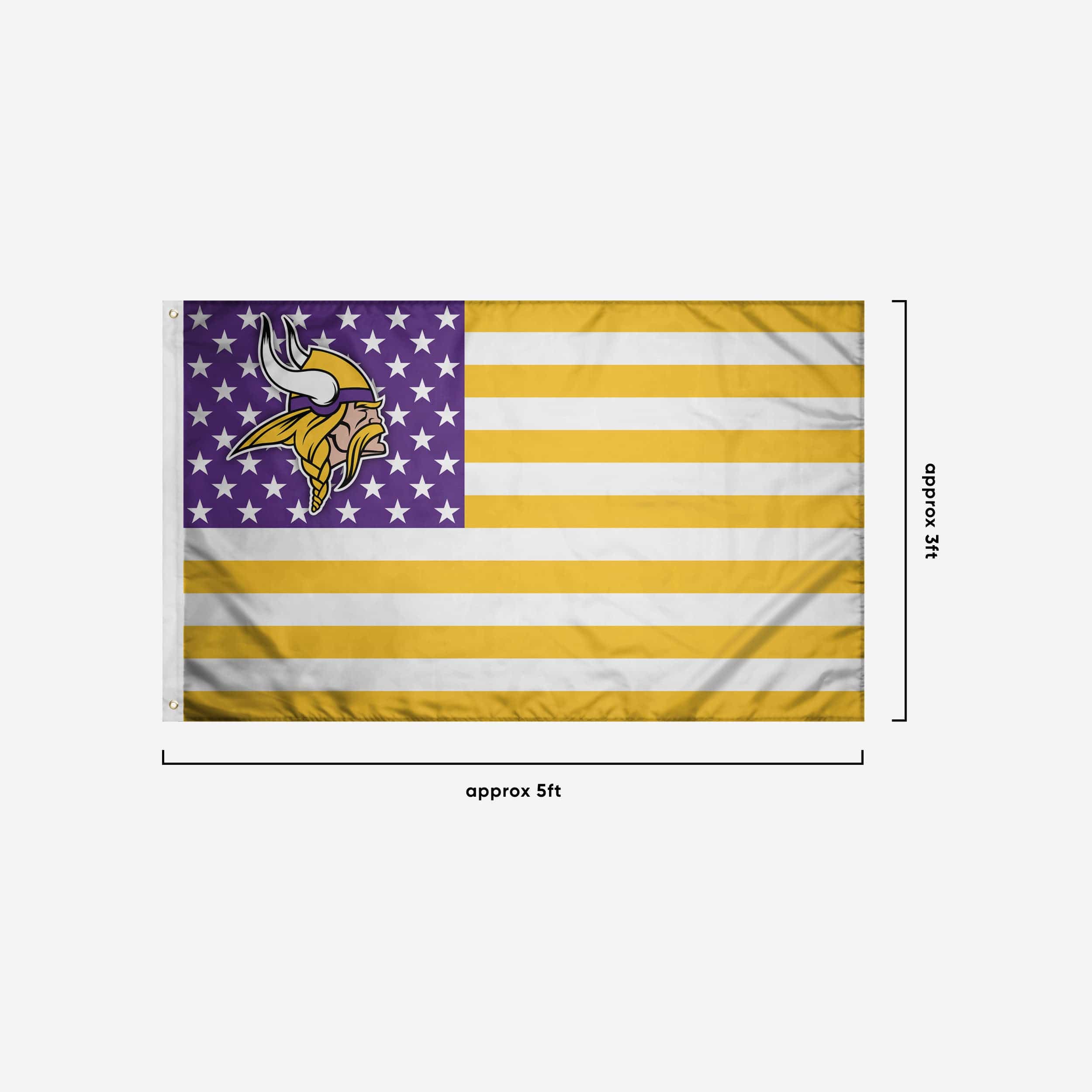 Minnesota Vikings American Stars Horizontal Flag - Image 3