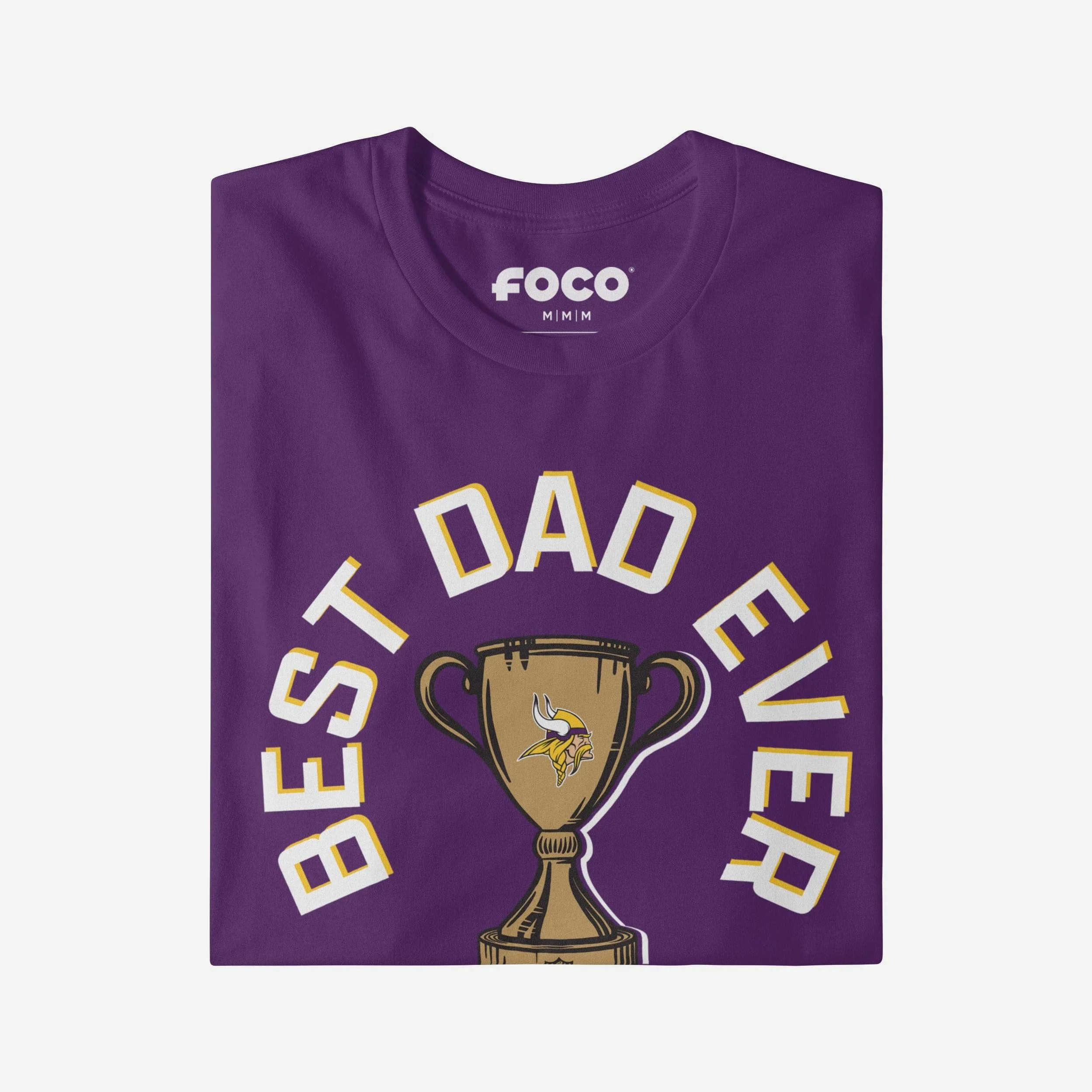 Minnesota Vikings Best Dad Ever Trophy T-Shirt - Image 3